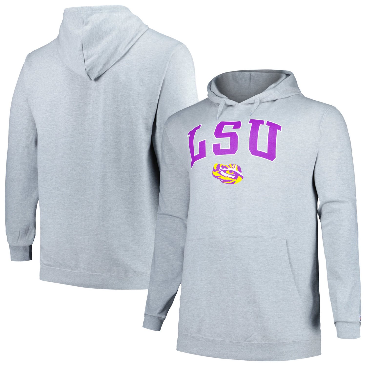 Champion LSU Tigers Big  Tall Arch Over Logo Powerblend Pullover Hoodie