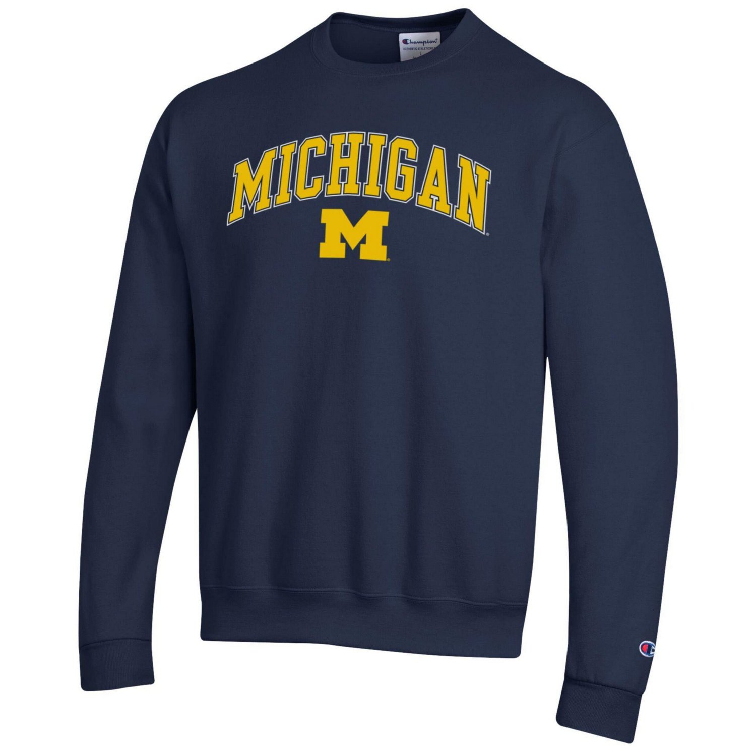 Champion Michigan Wolverines Arch Over Logo Pullover Sweatshirt - view number 2