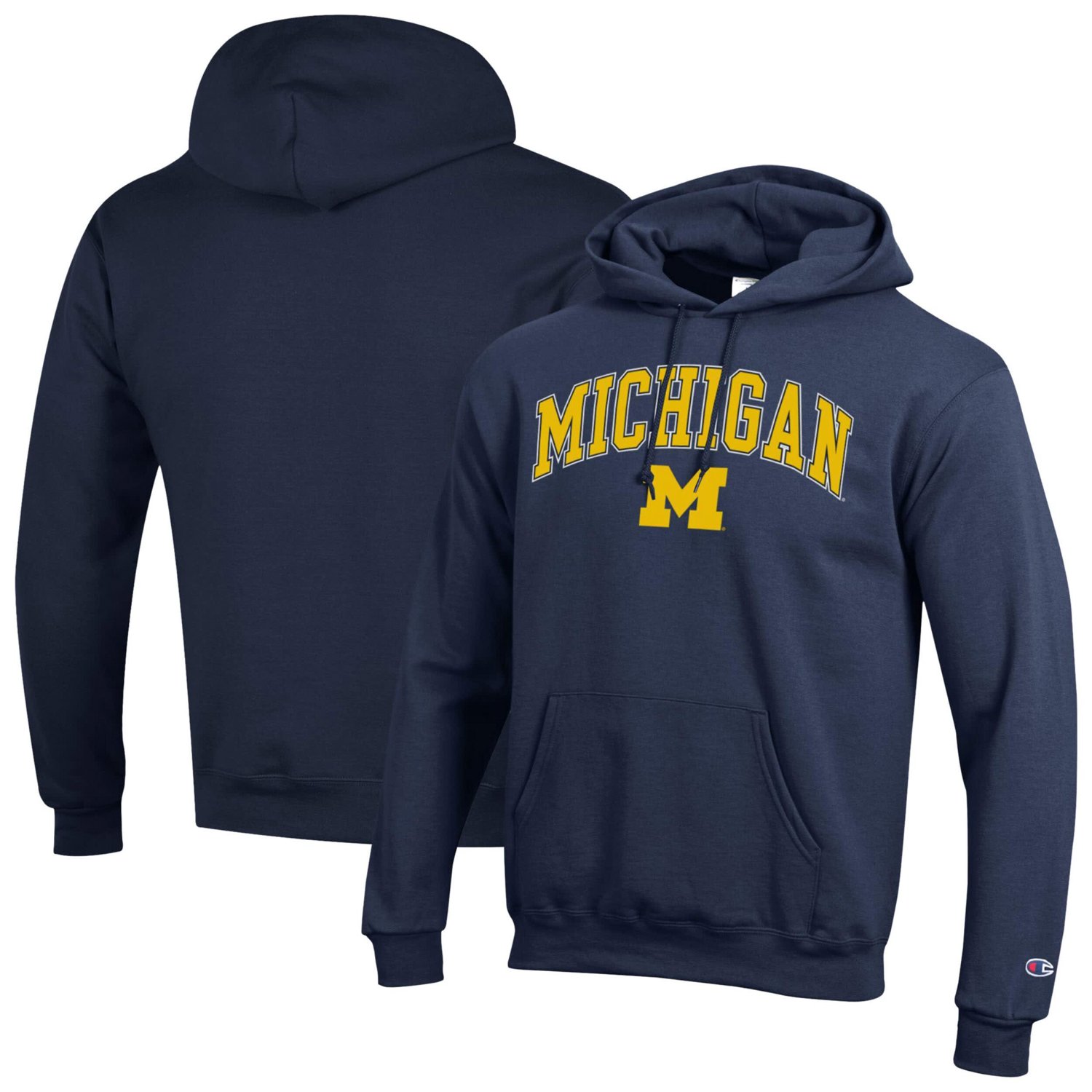 Champion Michigan Wolverines Arched Logo Fleece Pullover Hoodie - view number 1