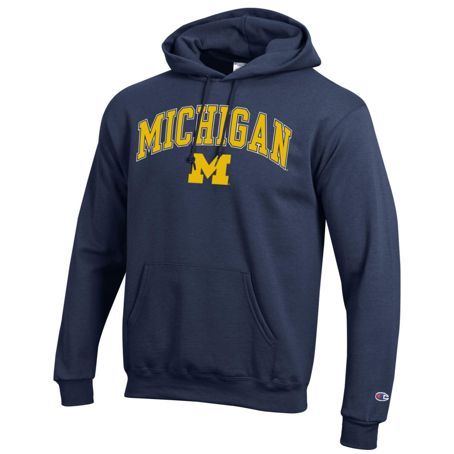 Champion Michigan Wolverines Arched Logo Fleece Pullover Hoodie - view number 2