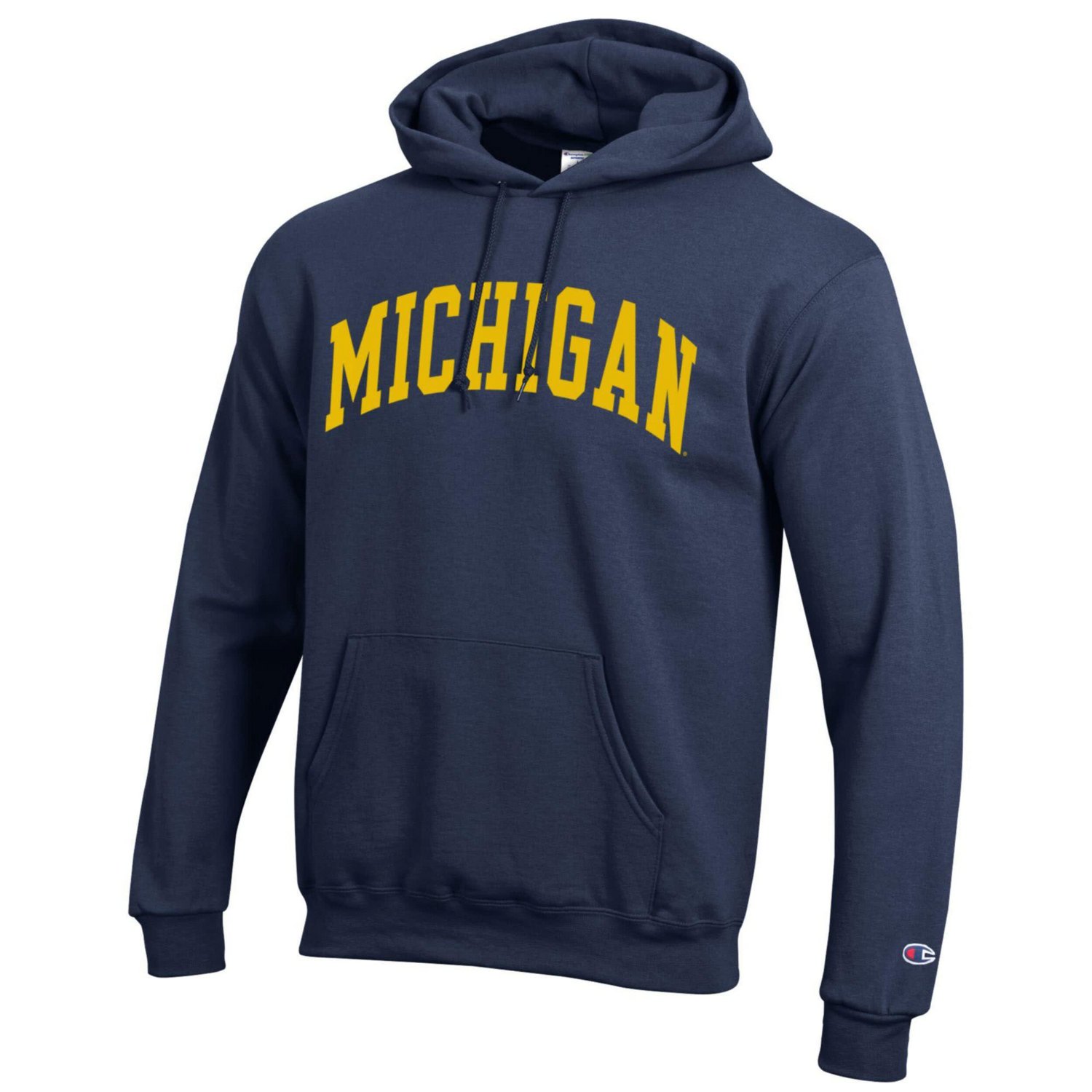 Champion Michigan Wolverines Basic Arch Fleece Pullover Hoodie