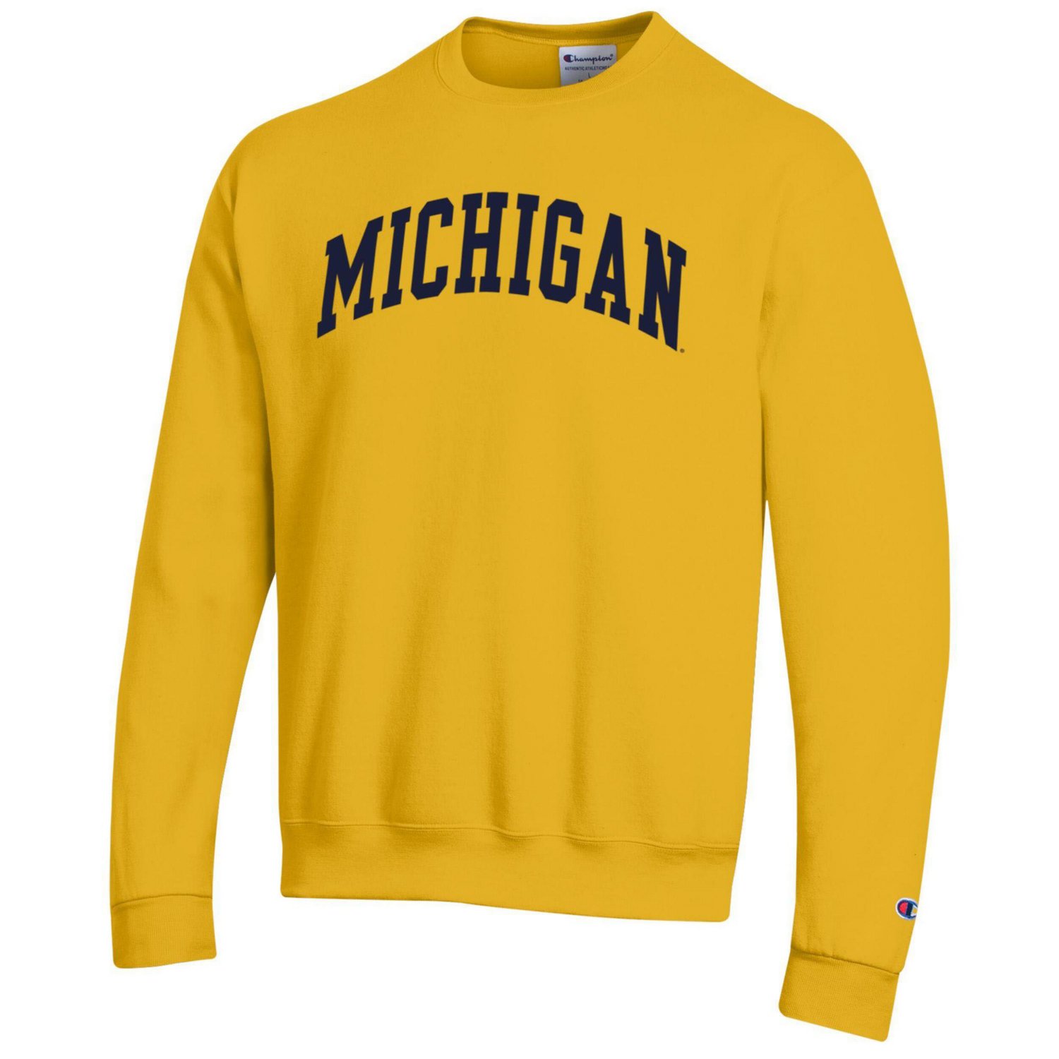 Champion Michigan Wolverines Basic Arch Fleece Pullover Sweatshirt - view number 2