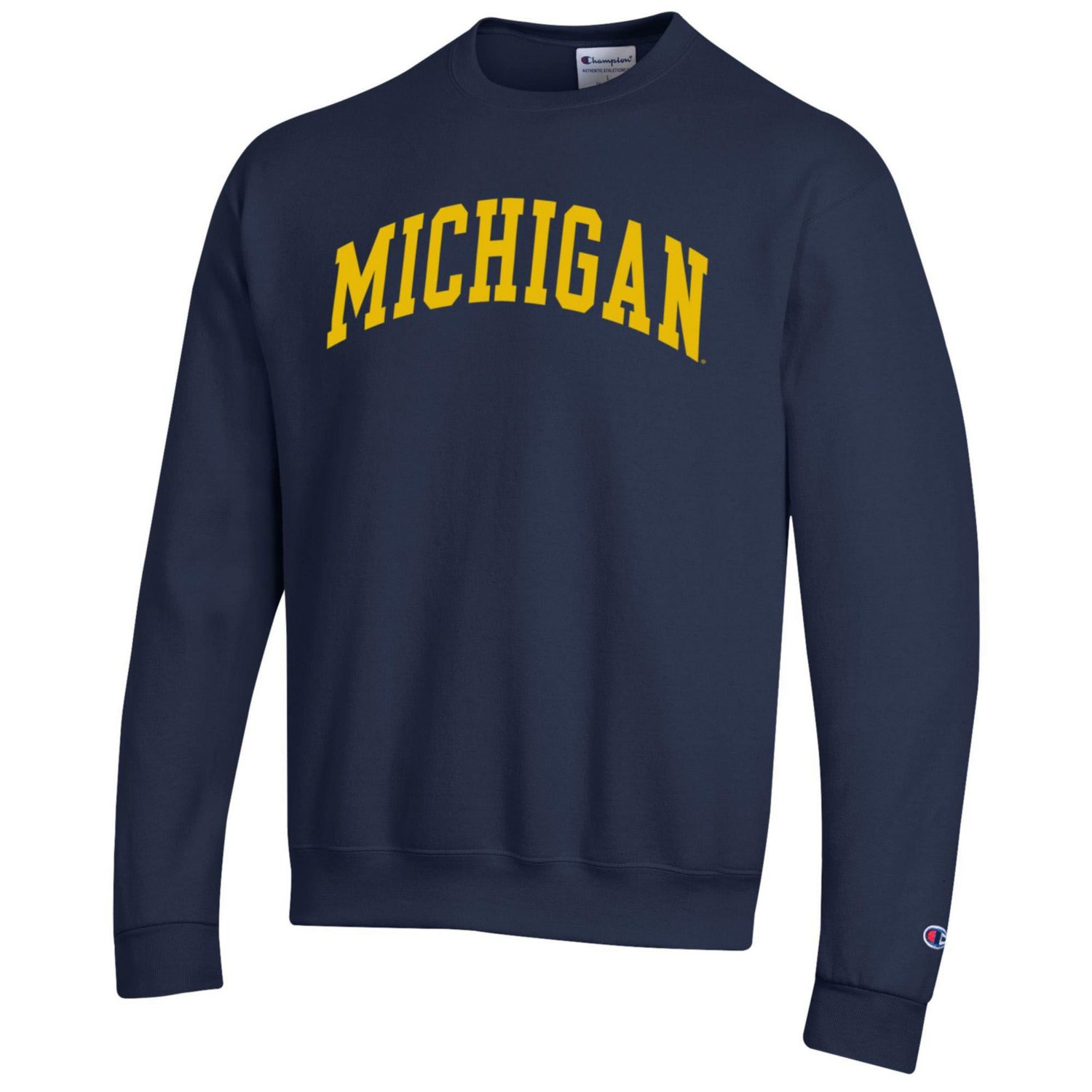 Champion Michigan Wolverines Basic Arch Fleece Pullover Sweatshirt - view number 2