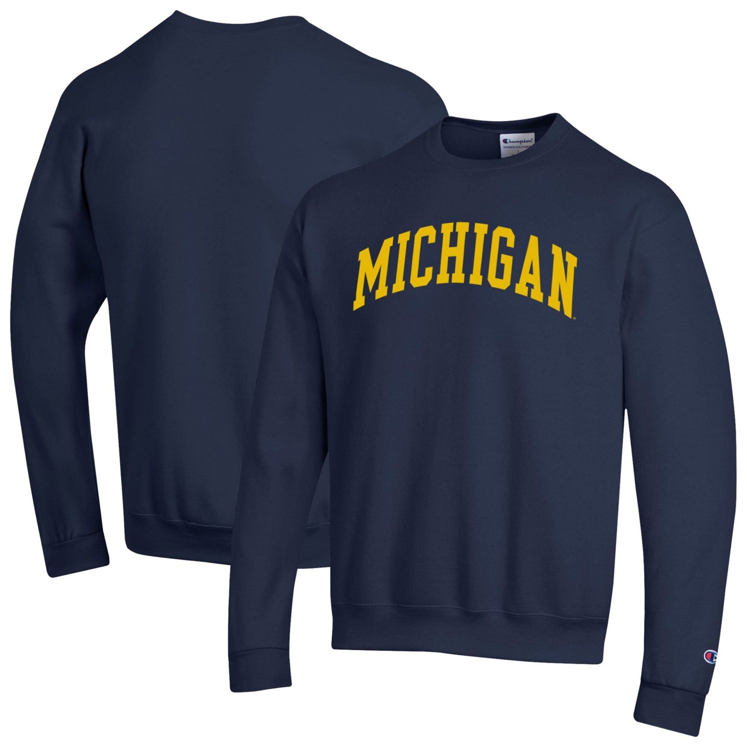 Champion Michigan Wolverines Basic Arch Fleece Pullover Sweatshirt - view number 1