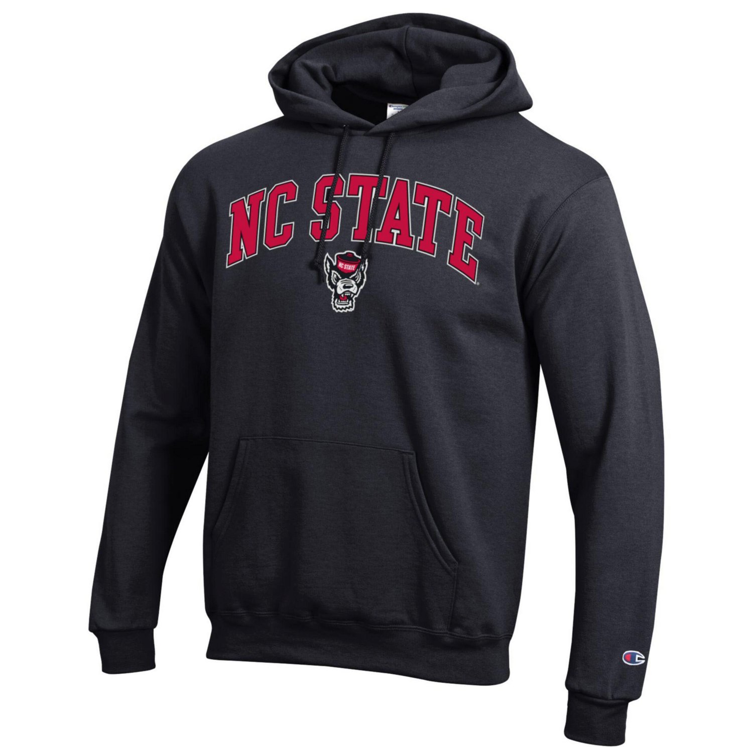 Champion NC State Wolfpack Arched Logo Fleece Pullover Hoodie - view number 2