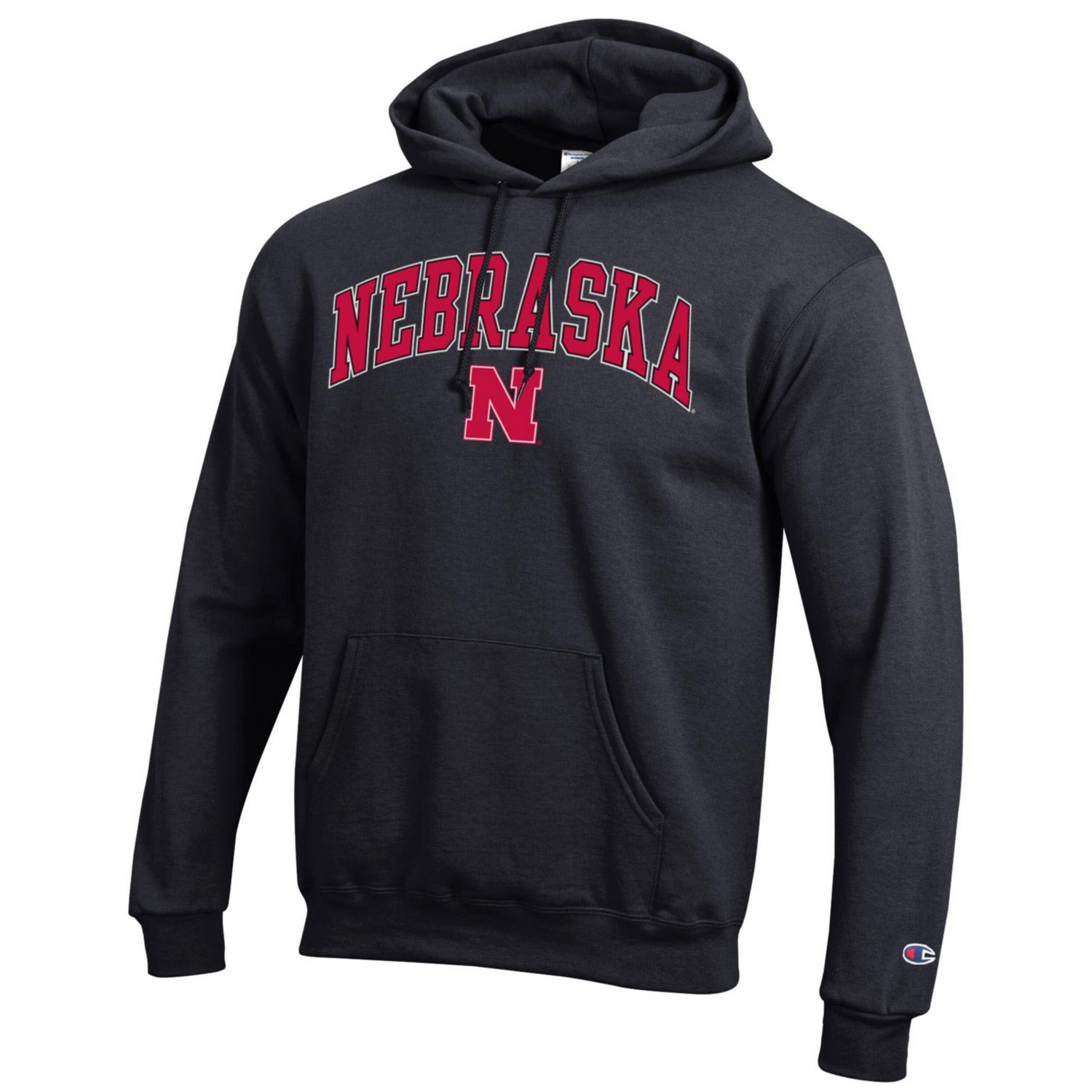 Champion Nebraska Huskers Arch Over Logo Pullover Hoodie - view number 2