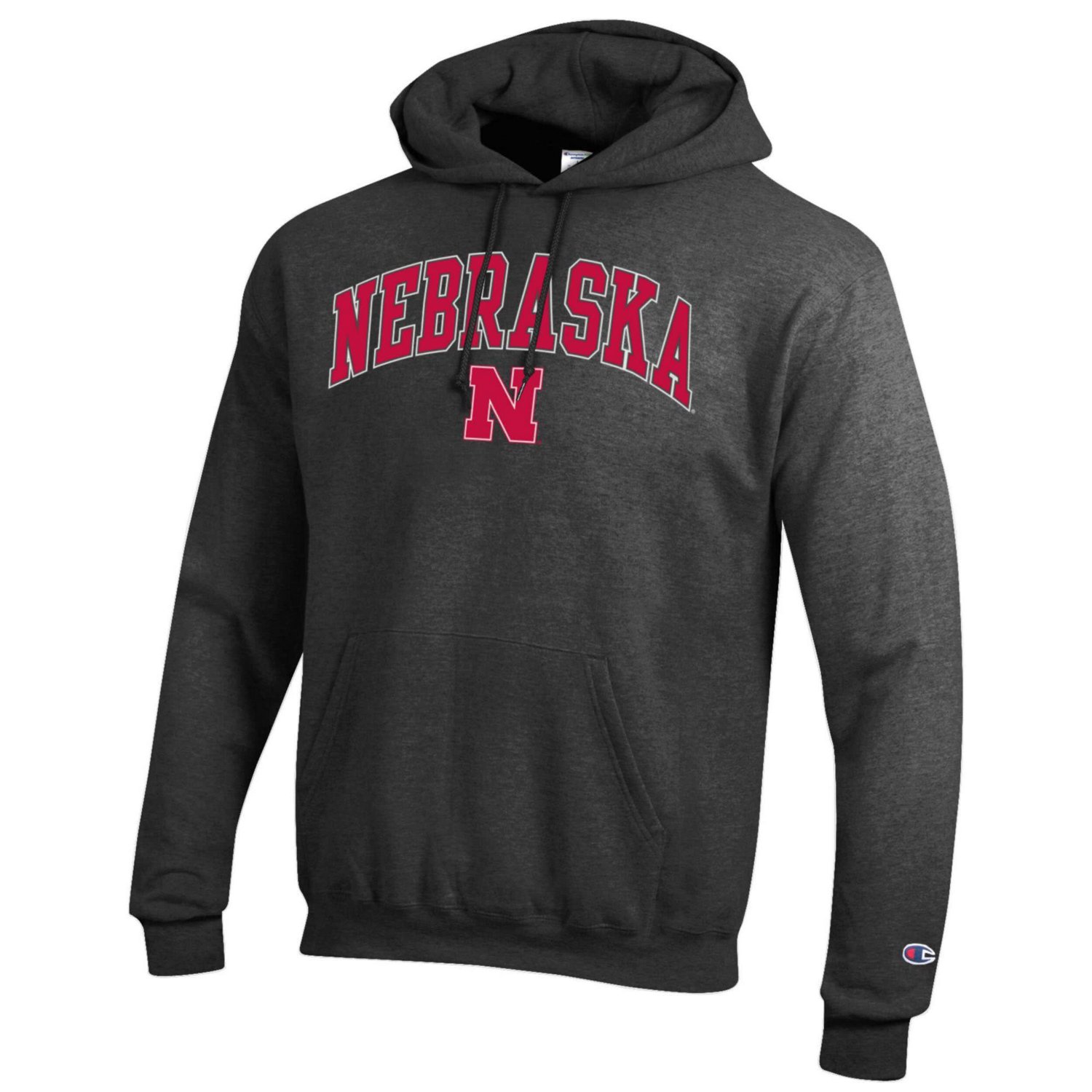 Champion Nebraska Huskers Arched Logo Fleece Pullover Hoodie - view number 2