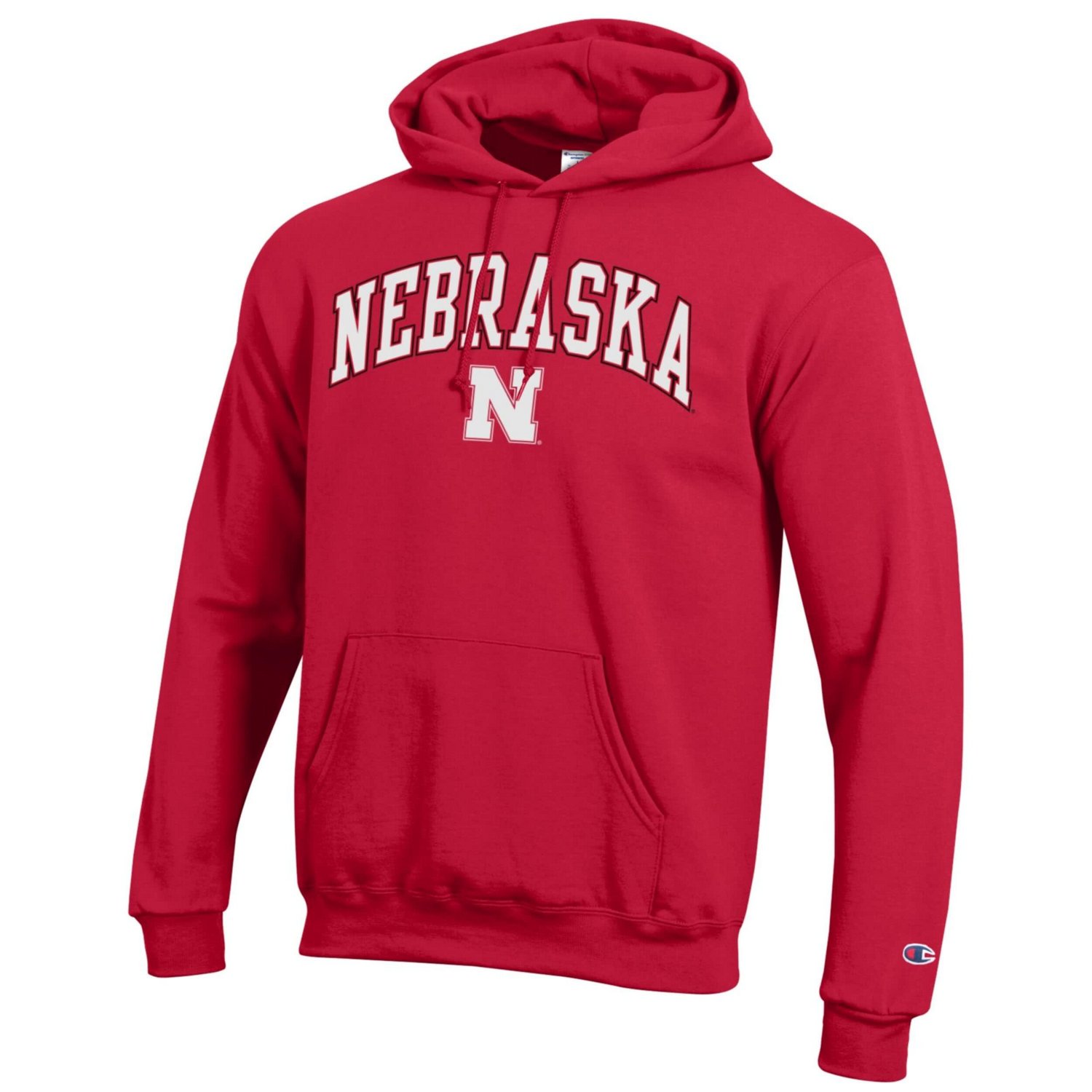 Champion Nebraska Huskers Arched Logo Fleece Pullover Hoodie - view number 2