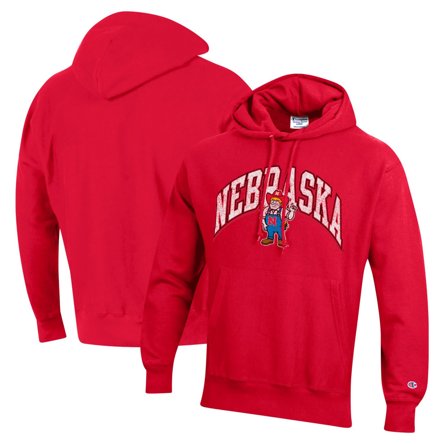 Champion Nebraska Huskers Vault Late Night Reverse Weave Pullover Hoodie                                                         - view number 1
