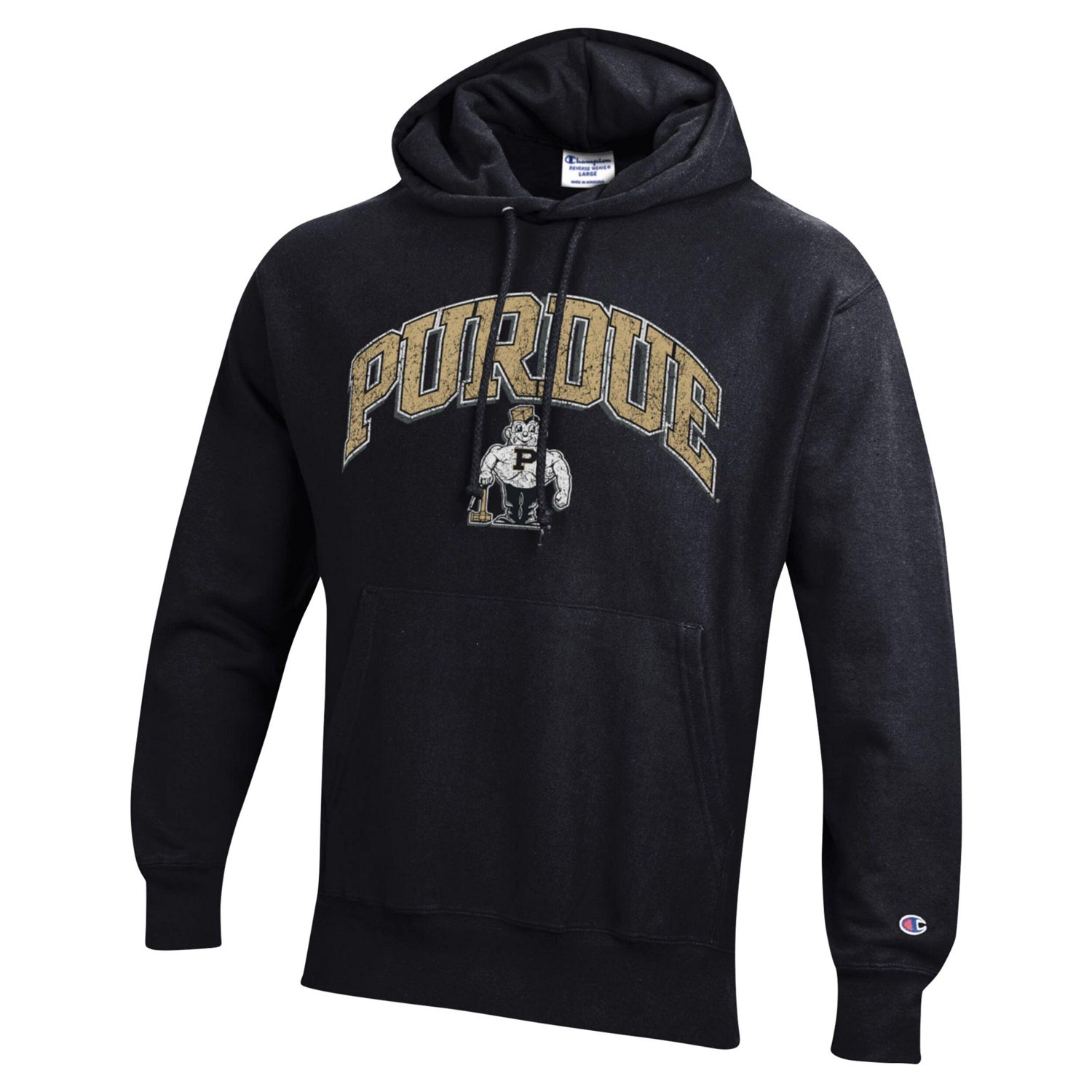 Champion Purdue Boilermakers Vault Late Night Reverse Weave Pullover Hoodie                                                      - view number 2
