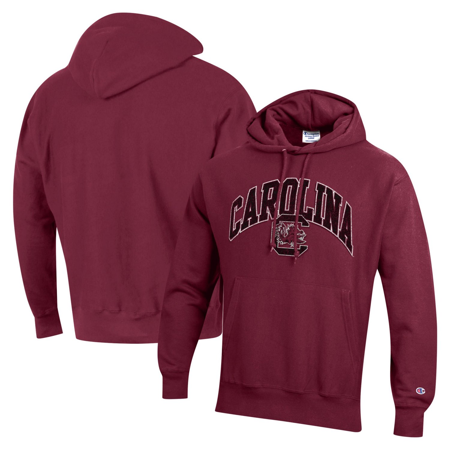 Champion South Carolina Gamecocks Vault Late Night Reverse Weave Pullover Hoodie Garnet