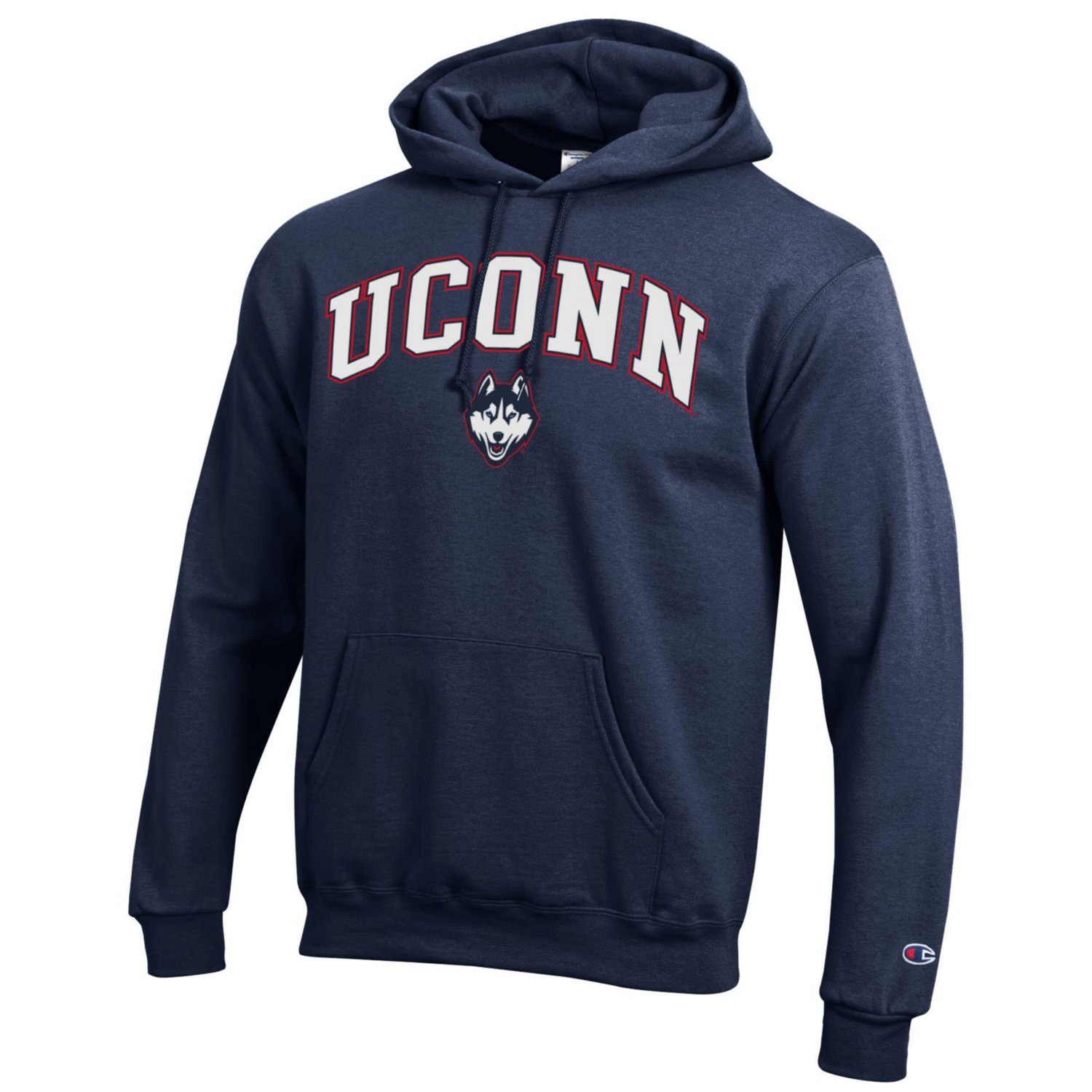 Champion UConn Huskies Arched Logo Fleece Pullover Hoodie - view number 2