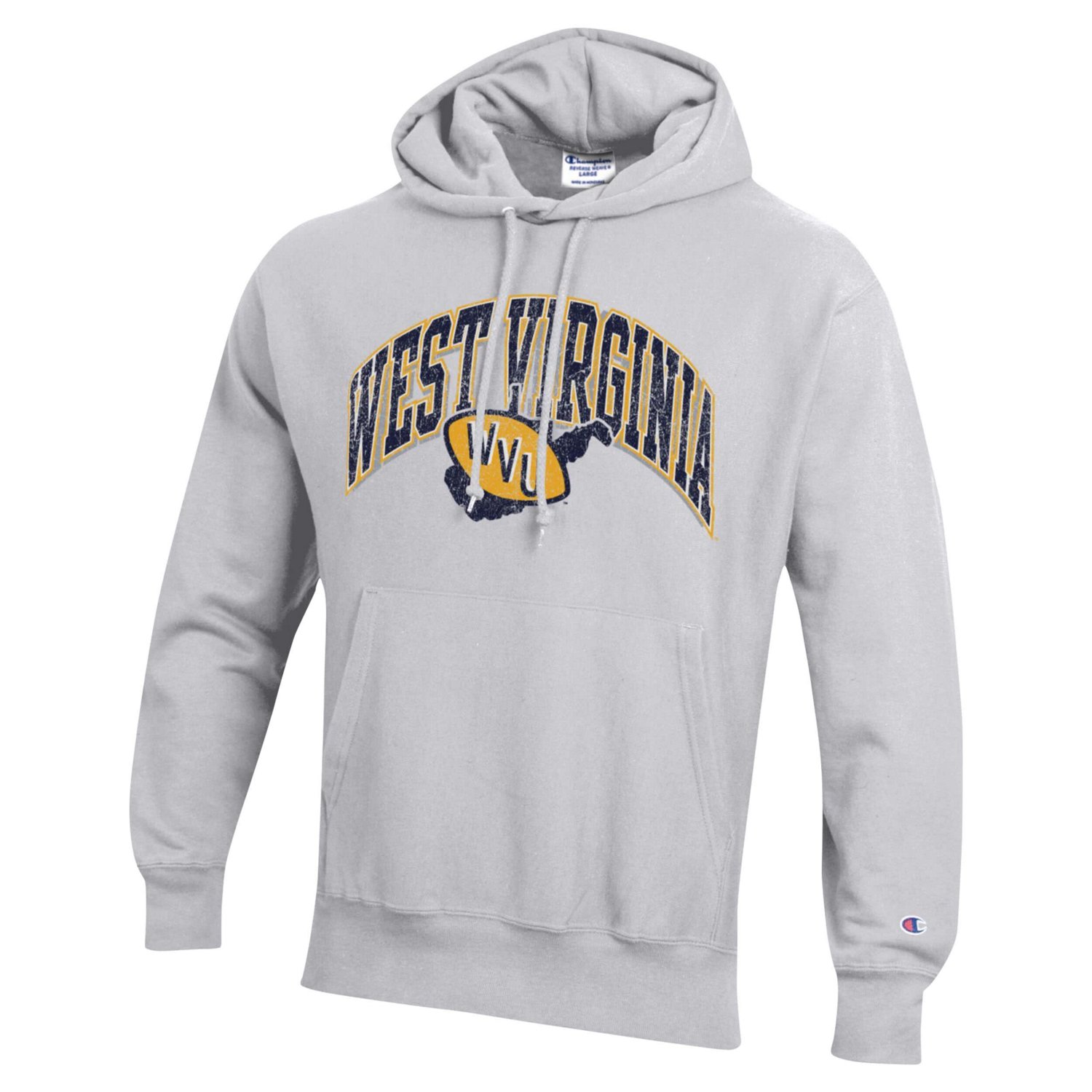 Champion West Virginia Mountaineers Vault Late Night Reverse Weave Pullover Hoodie                                               - view number 2