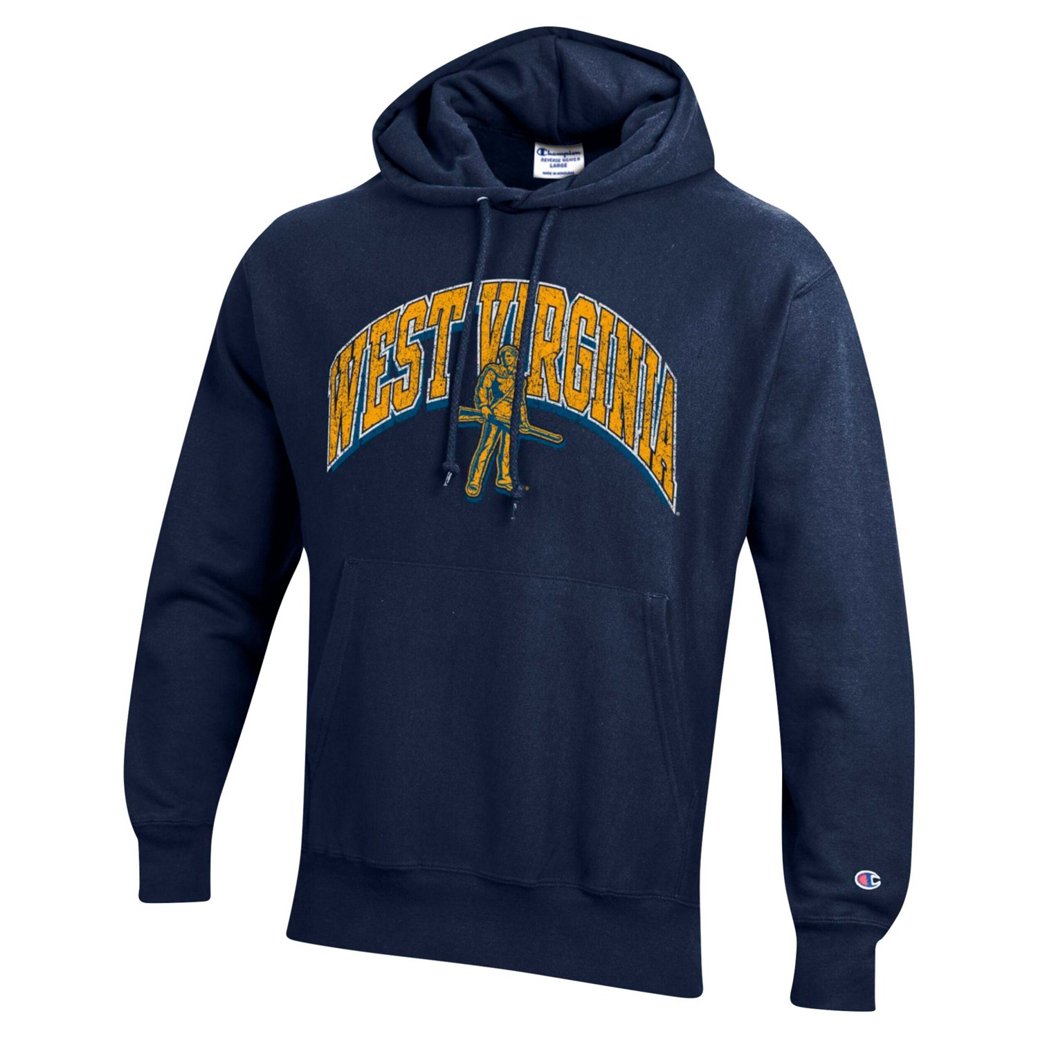 Champion West Virginia Mountaineers Vault Late Night Reverse Weave Pullover Hoodie - view number 2