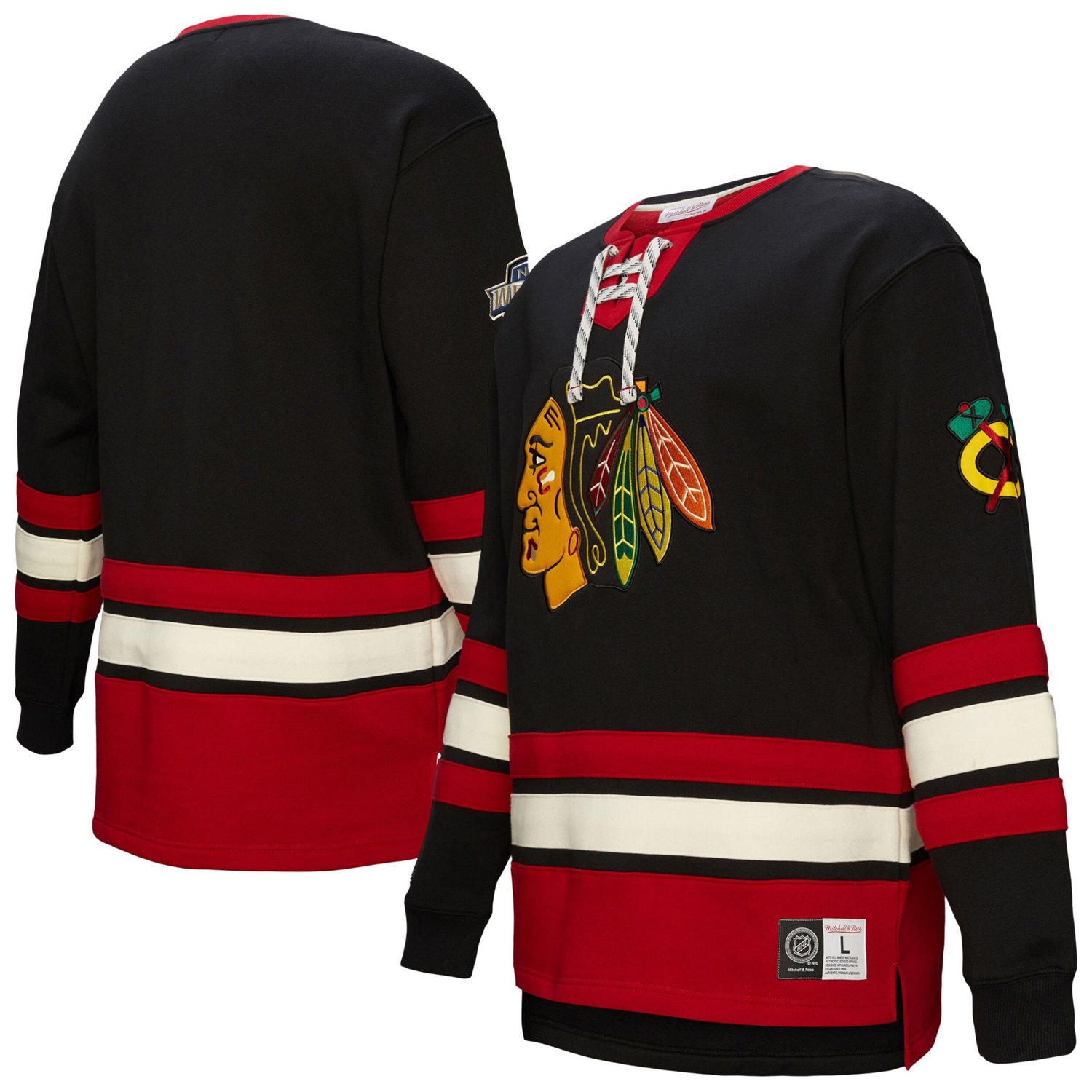 Chicago hawks Heritage Lace-Up Pullover Sweatshirt