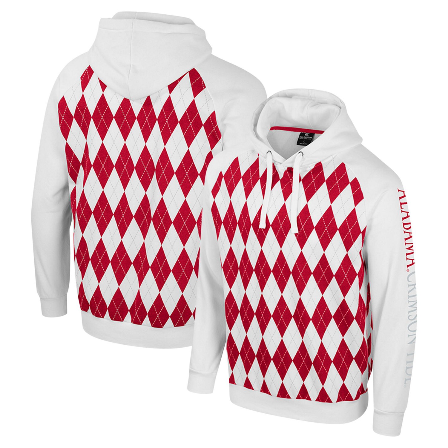 Colosseum Alabama Crimson Tide The Dealio Raglan Pullover Hoodie                                                                 - view number 1