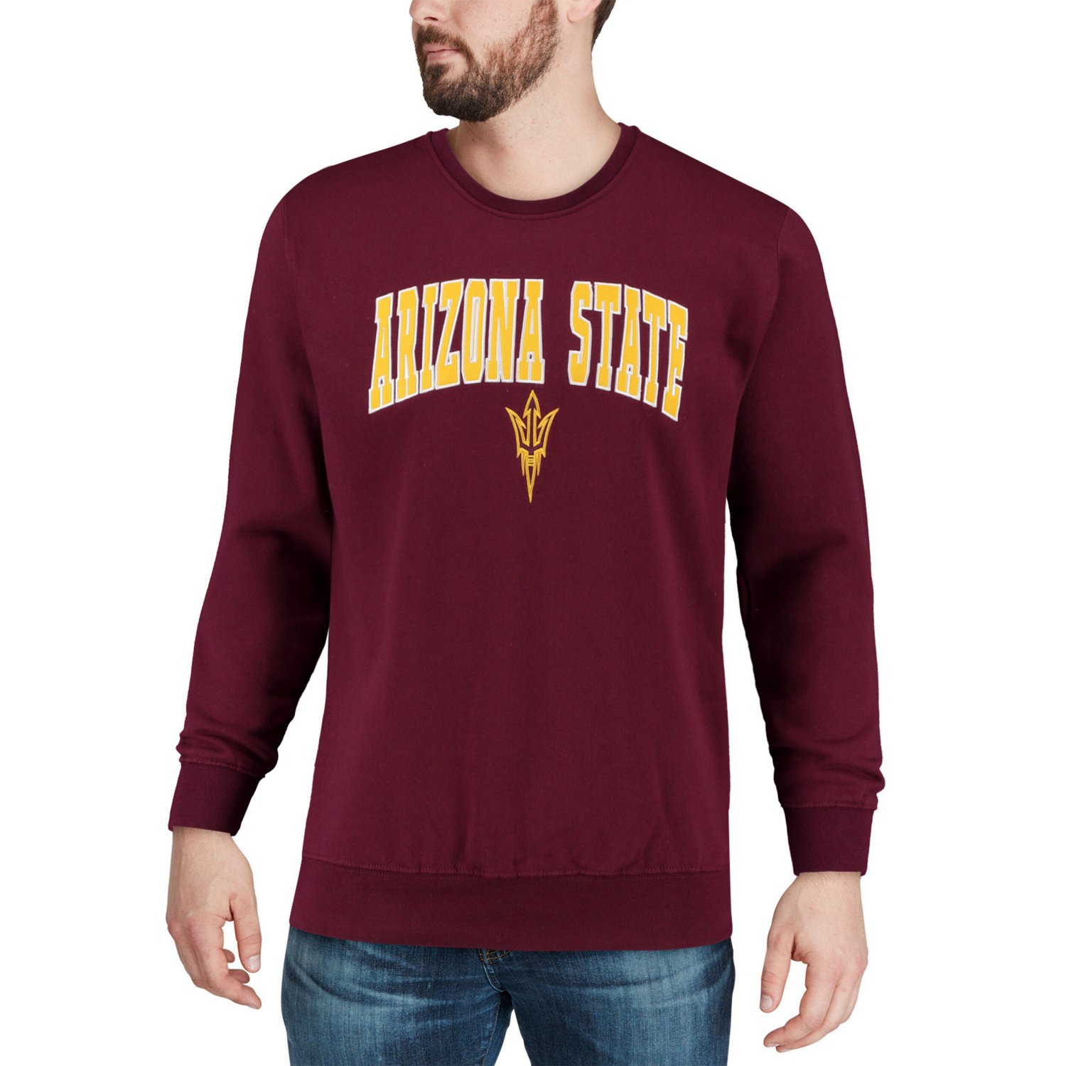 Colosseum Arizona State Sun Devils Arch  Logo Crew Neck Sweatshirt                                                               - view number 4