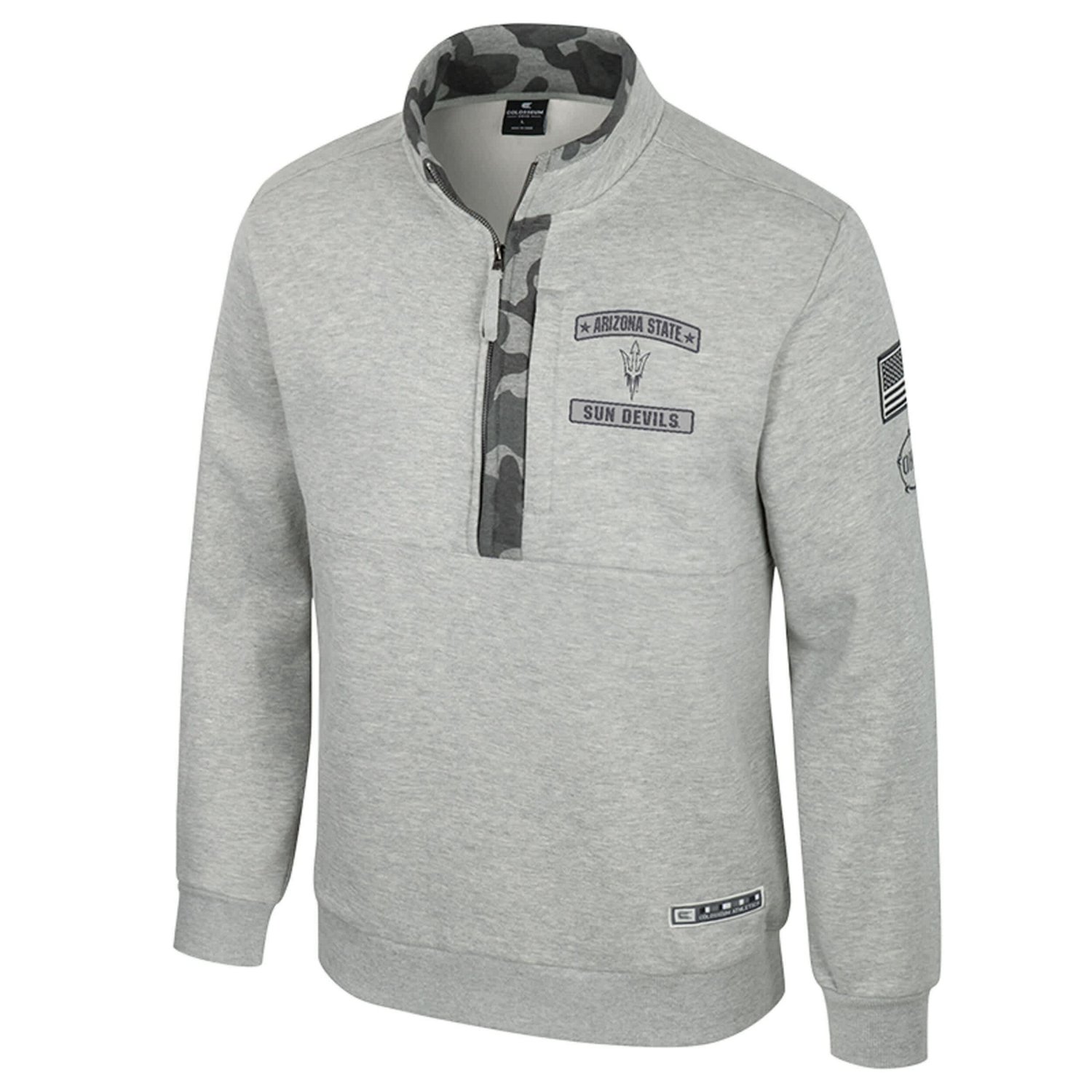 Colosseum Arizona State Sun Devils OORAH OHT Military Appreciation Fleece Quarter-Zip Jacket - view number 2