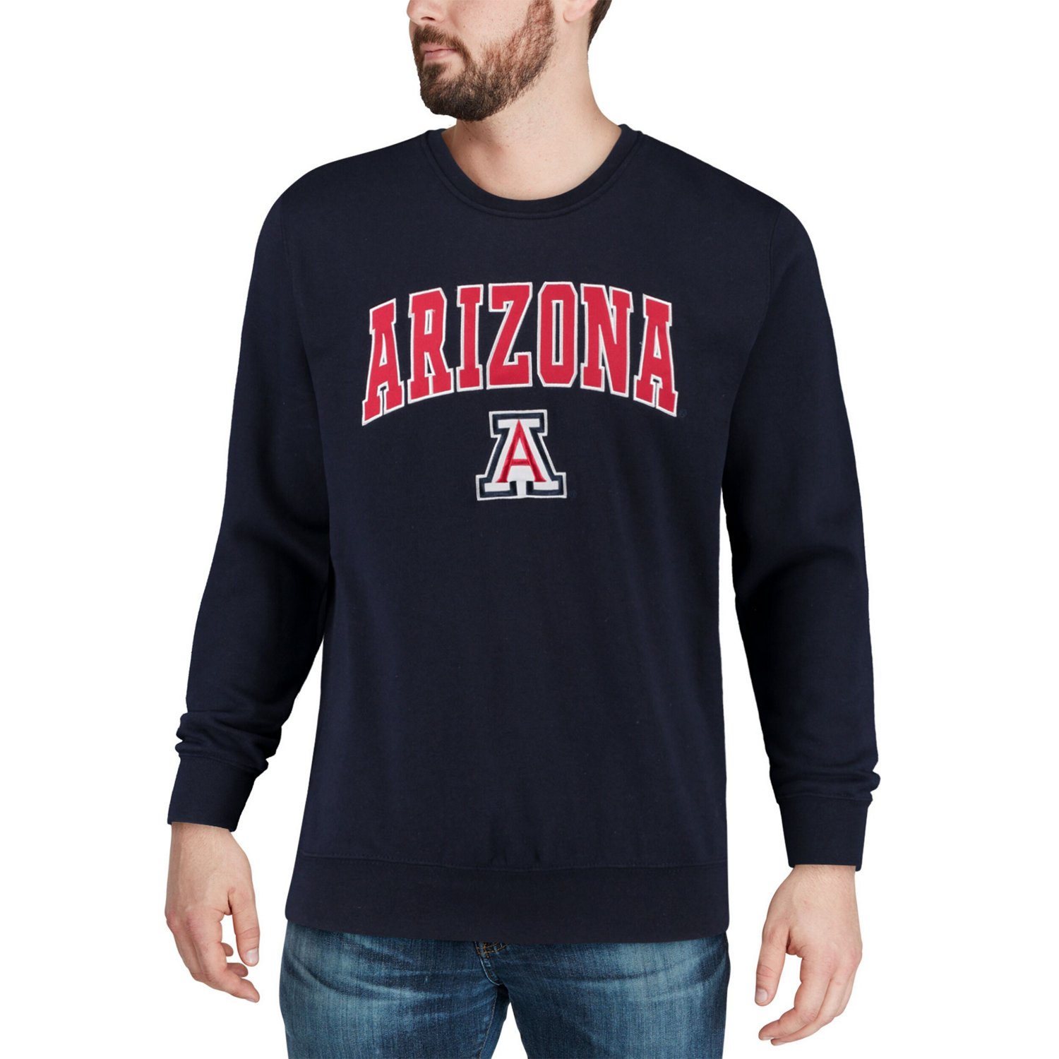 Colosseum Arizona Wildcats Arch  Logo Crew Neck Sweatshirt                                                                       - view number 4