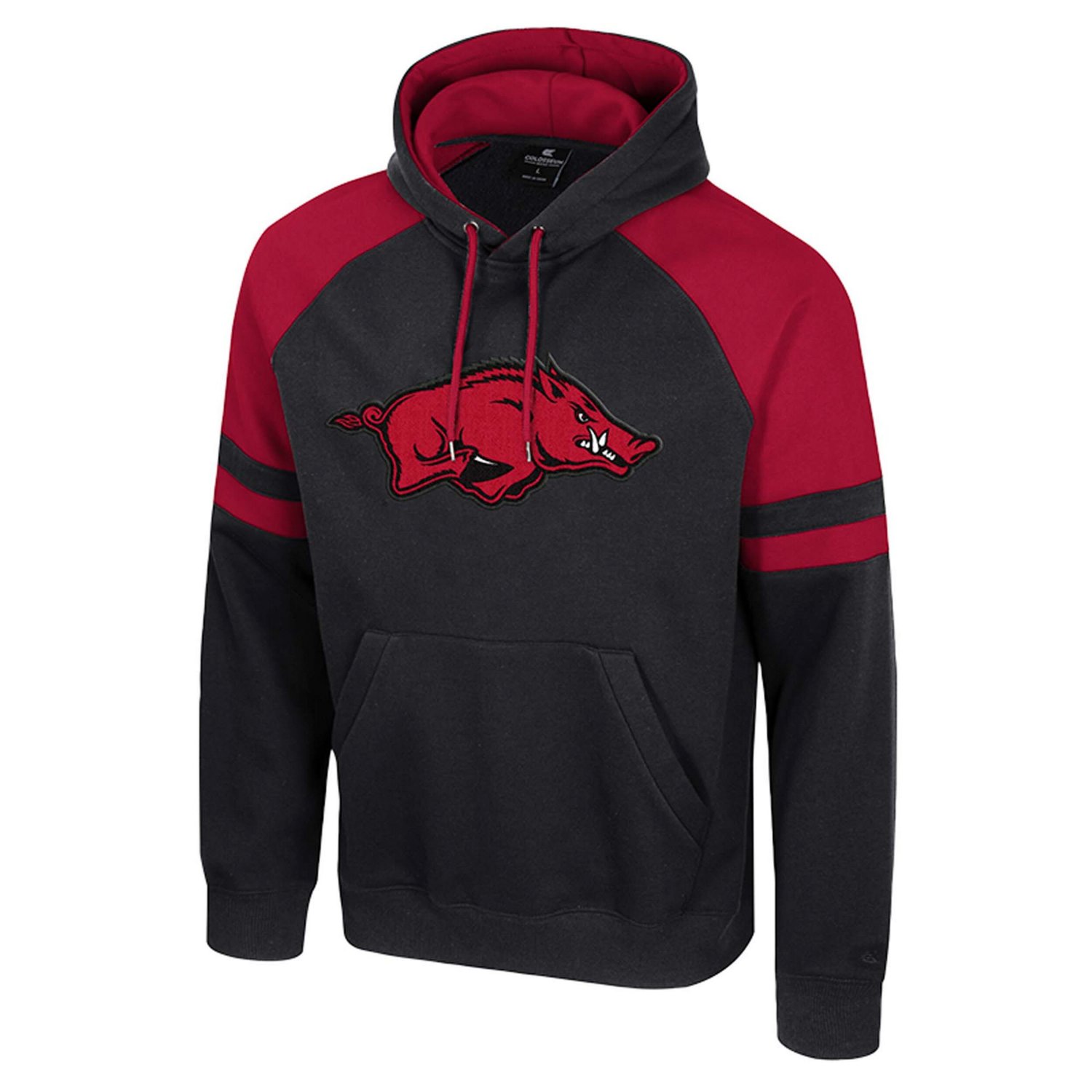 Colosseum Arkansas Razorbacks Todd Raglan Pullover Hoodie - view number 2