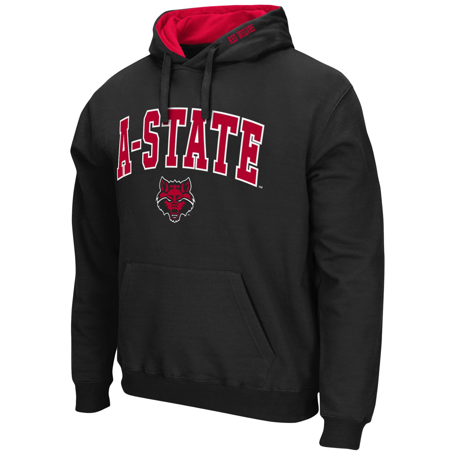 Colosseum Arkansas State Red Wolves Arch and Logo Pullover Hoodie                                                                - view number 2