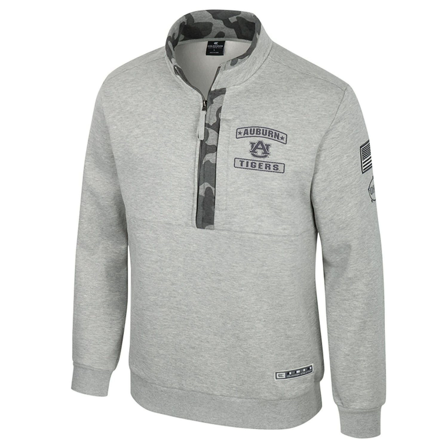 Colosseum Auburn Tigers OORAH OHT Military Appreciation Fleece Quarter-Zip Jacket - view number 2