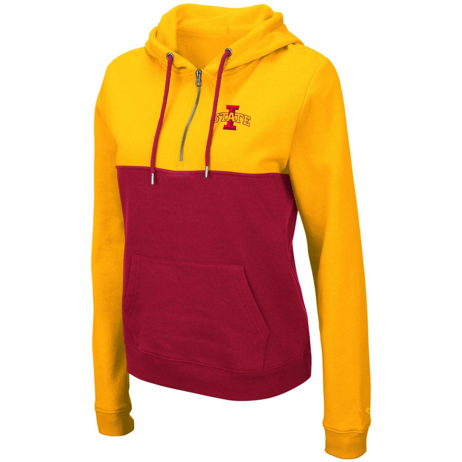 Colosseum /Cardinal Iowa State Cyclones Aidan Lightweight Half-Zip Hoodie - view number 2