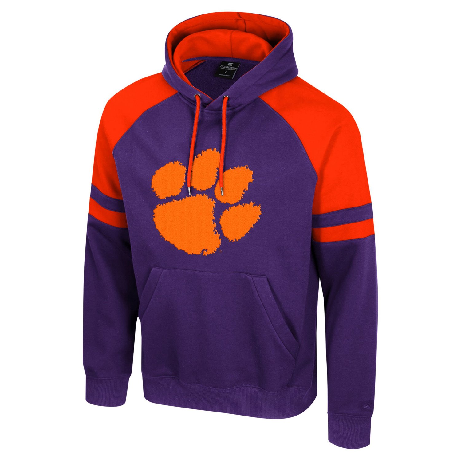 Colosseum Clemson Tigers Todd Raglan Pullover Hoodie - view number 2