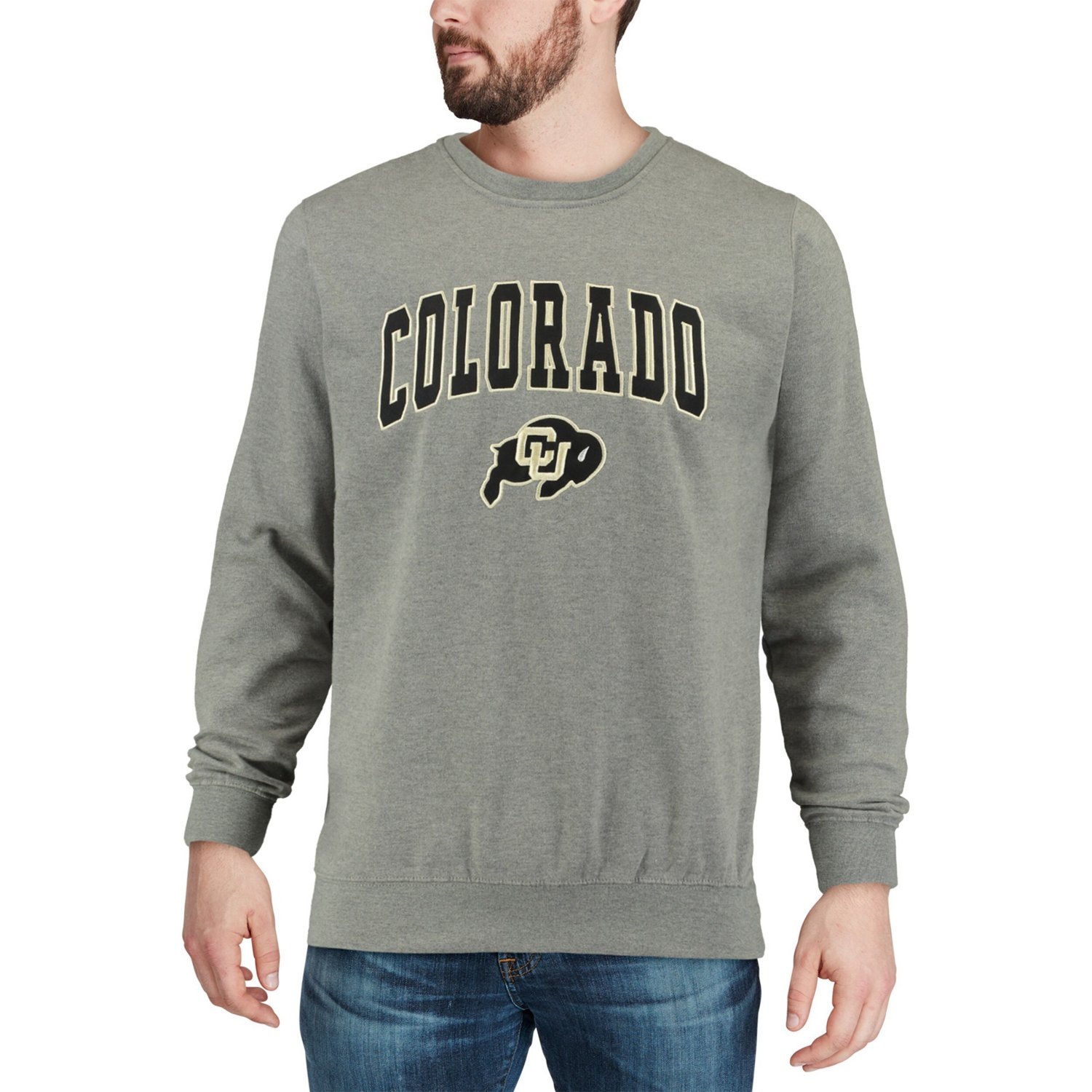 Colosseum Colorado Buffaloes Arch  Logo Crew Neck Sweatshirt                                                                     - view number 4