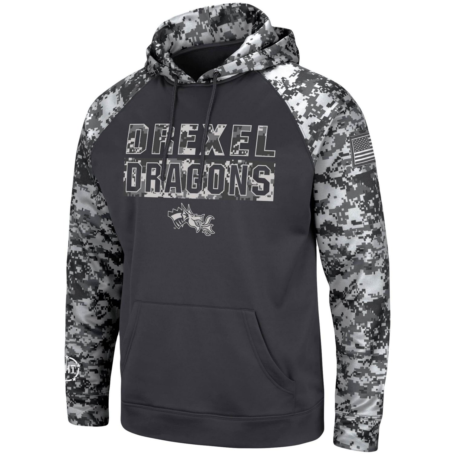 Colosseum Drexel Dragons OHT Military Appreciation Digital Camo Pullover Hoodie - view number 2