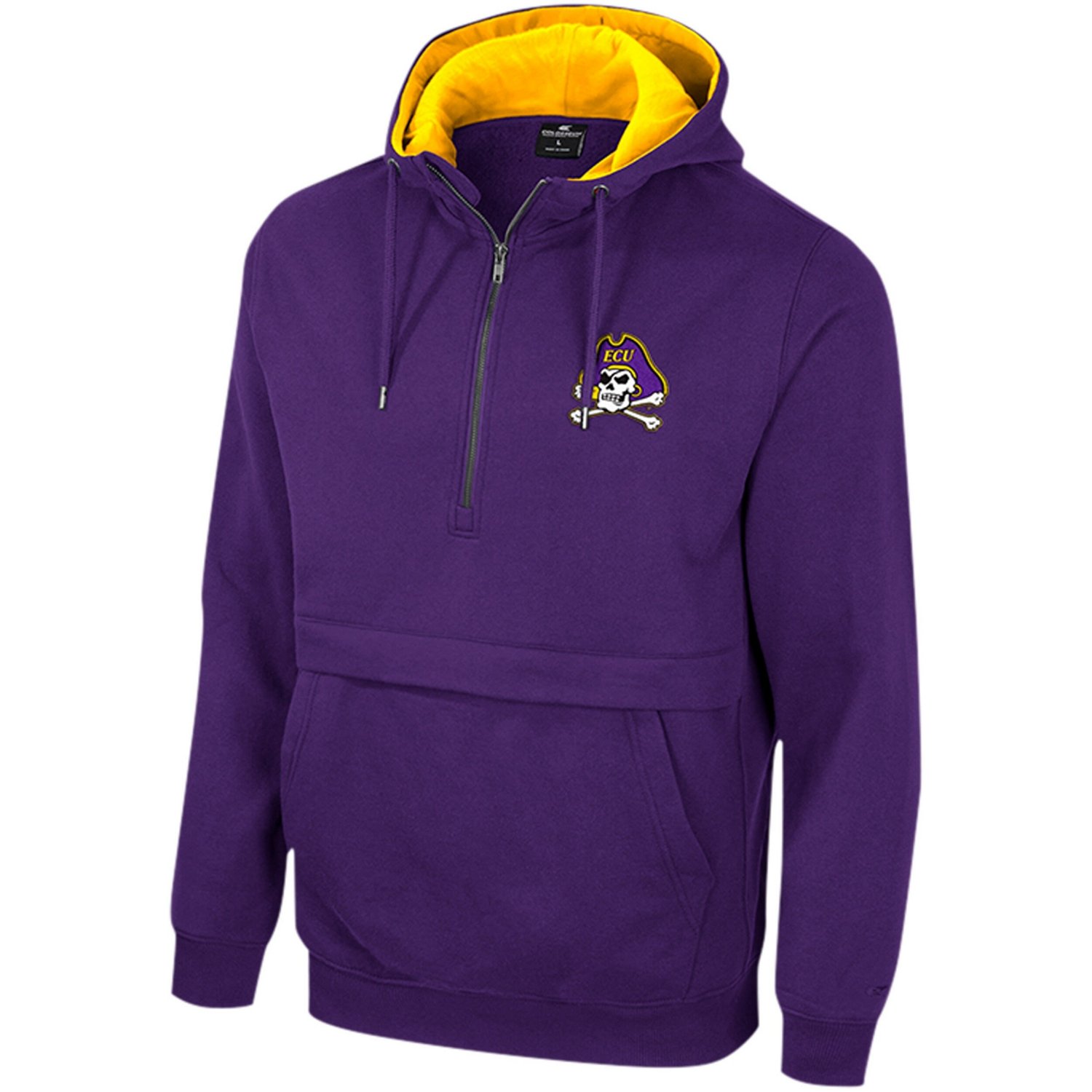 Colosseum ECU Pirates Team Half-Zip Pullover Hoodie