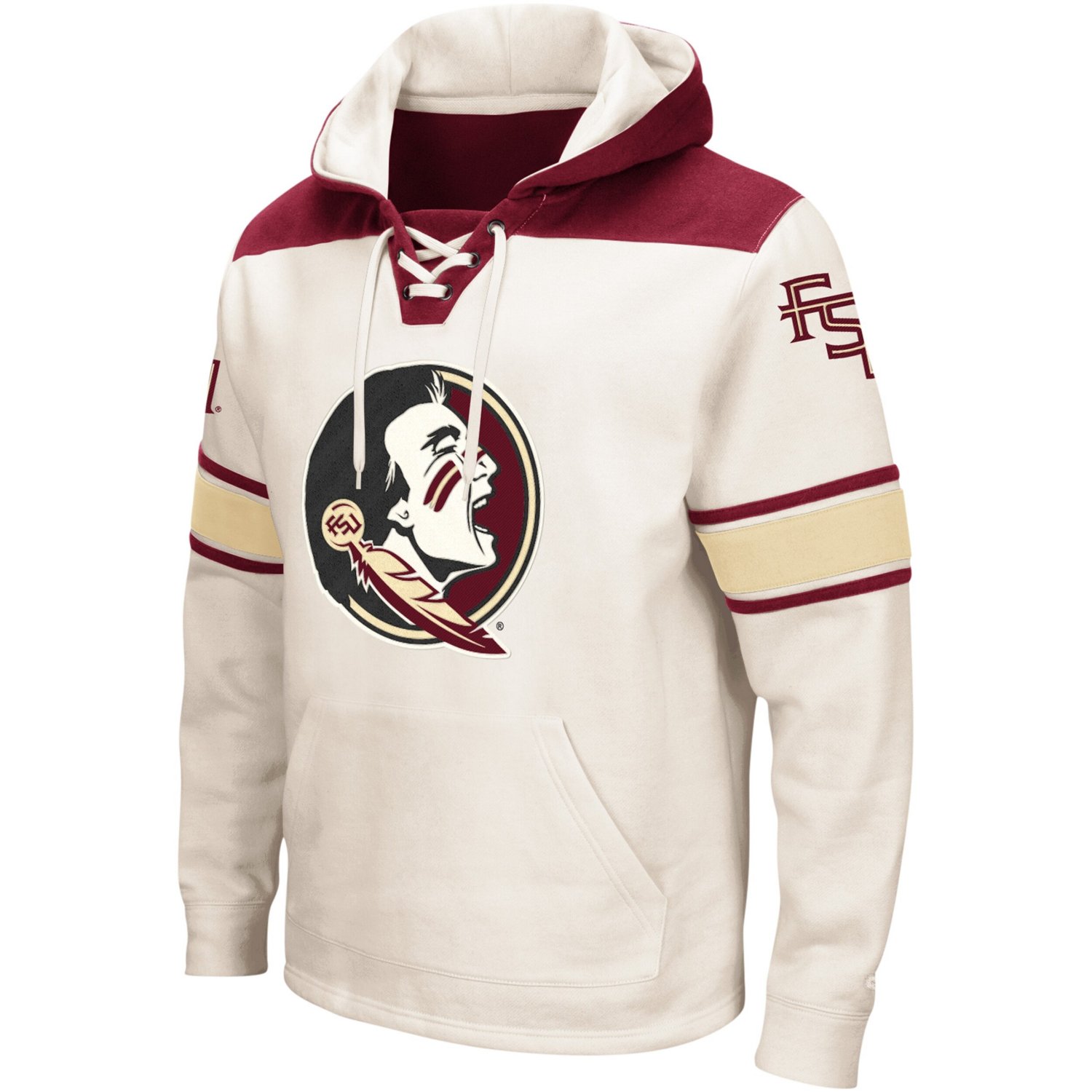 Colosseum Florida State Seminoles Big  Tall Hockey Lace-Up Pullover Hoodie - view number 2