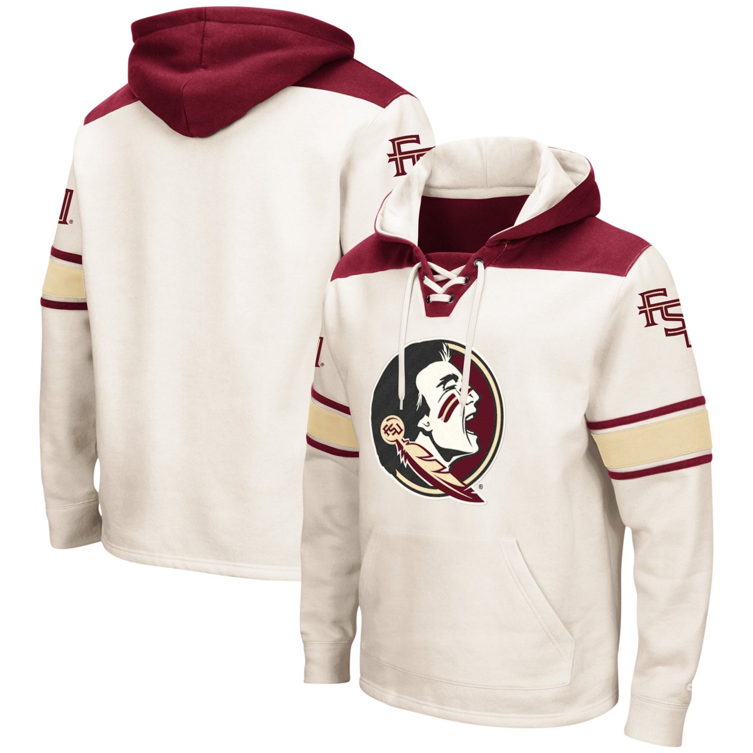Colosseum Florida State Seminoles Big  Tall Hockey Lace-Up Pullover Hoodie - view number 1