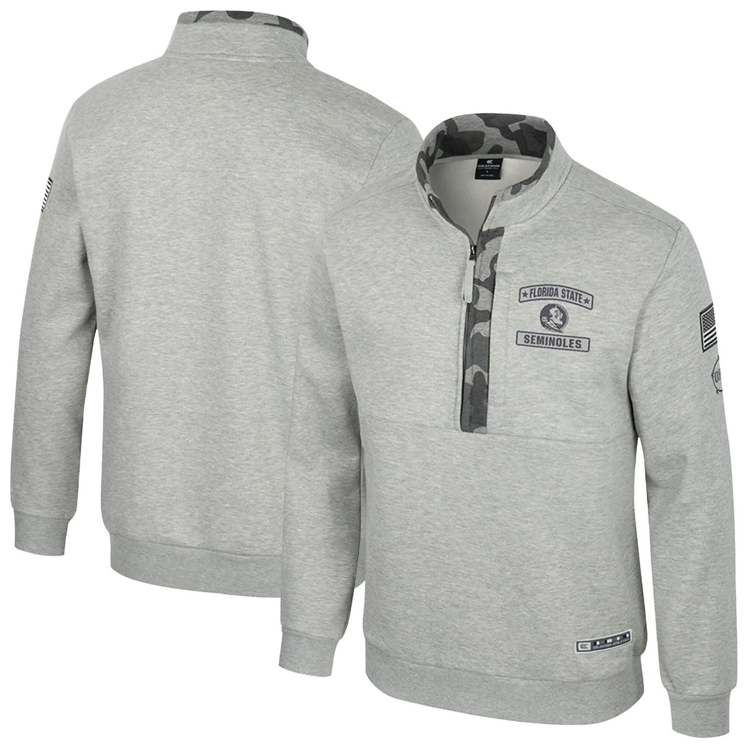 Colosseum Florida State Seminoles OORAH OHT Military Appreciation Fleece Quarter-Zip Jacket                                      - view number 1