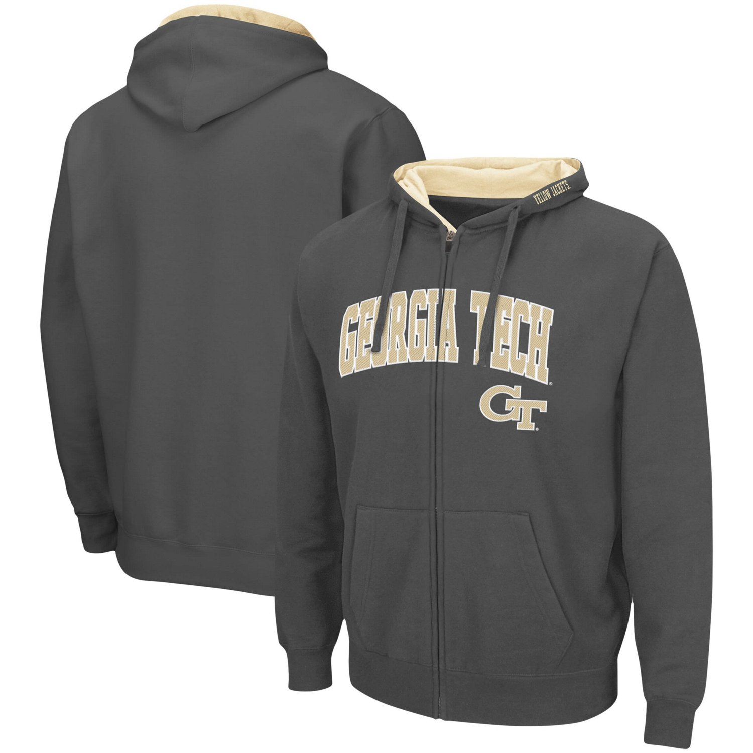 Colosseum Georgia Tech Jackets Arch  Logo 30 Full-Zip Hoodie