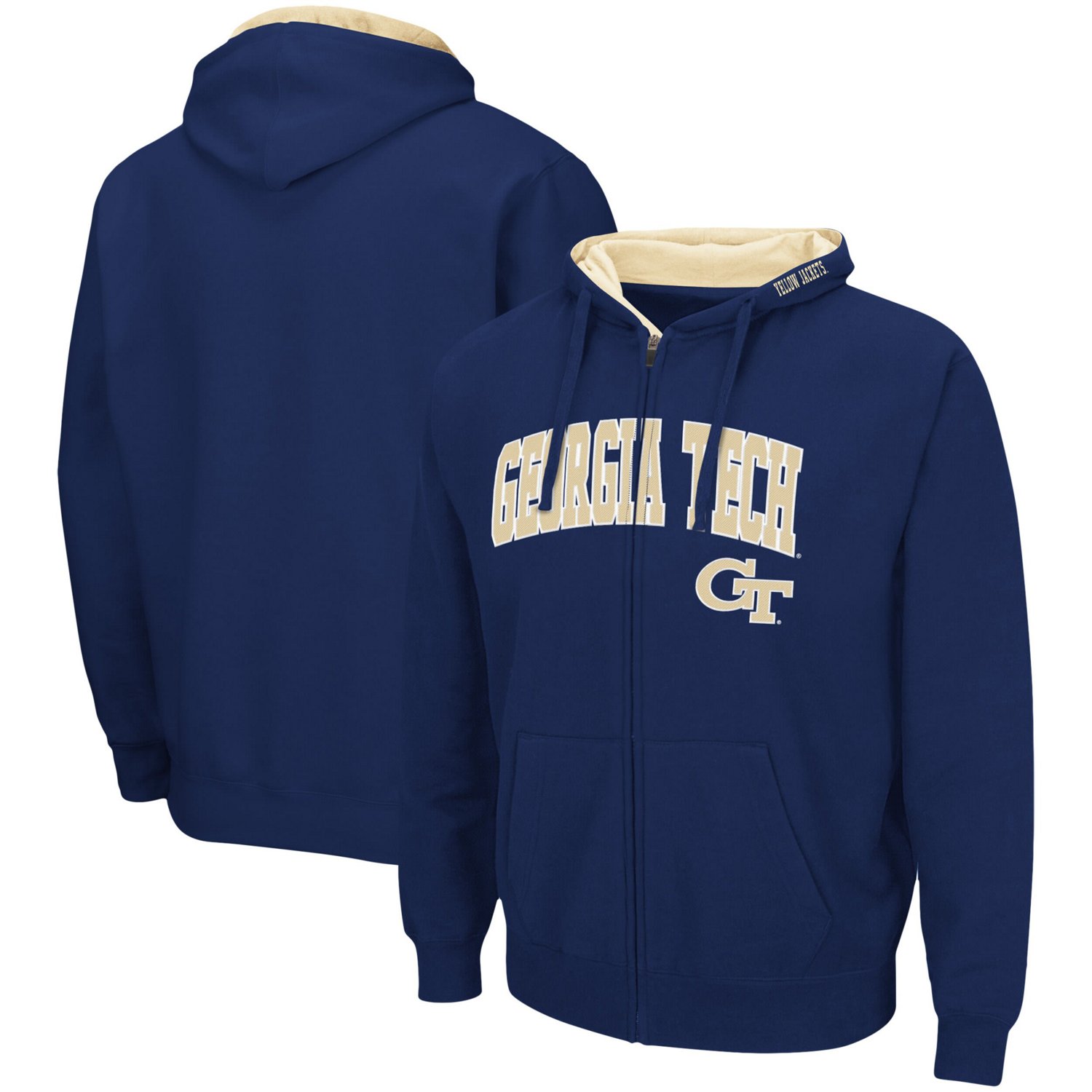 Colosseum Georgia Tech Jackets Arch  Logo 30 Full-Zip Hoodie                                                                     - view number 1