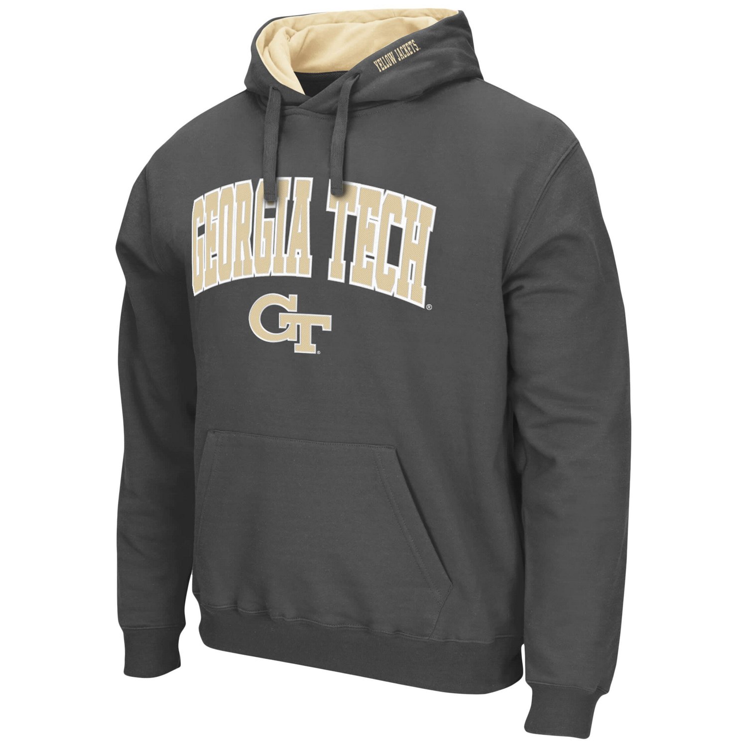 Colosseum Georgia Tech Yellow Jackets Arch and Logo Pullover Hoodie                                                              - view number 2
