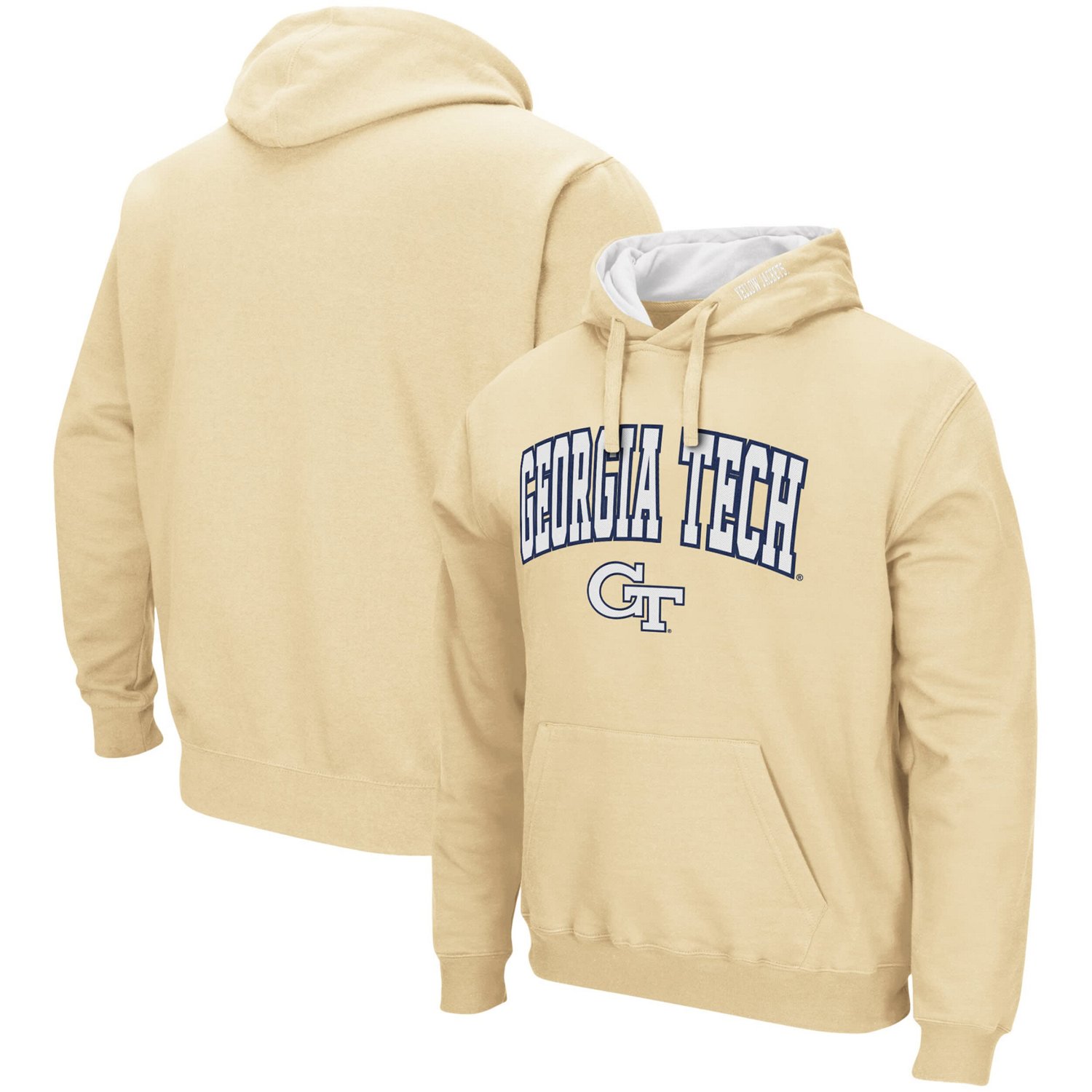Colosseum Georgia Tech Yellow Jackets Arch and Logo Pullover Hoodie                                                              - view number 1