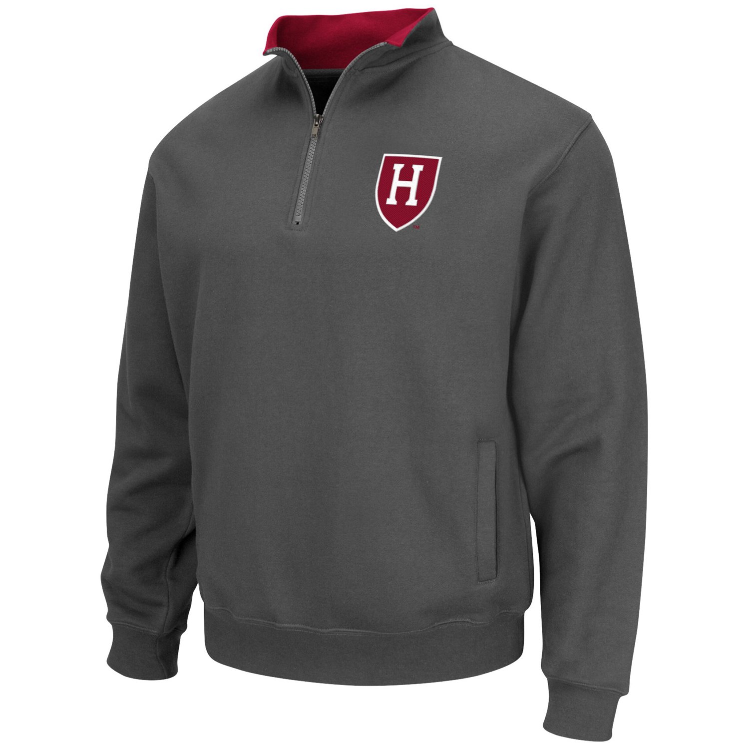 Colosseum Harvard Crimson Tortugas Team Logo Quarter-Zip Jacket - view number 2