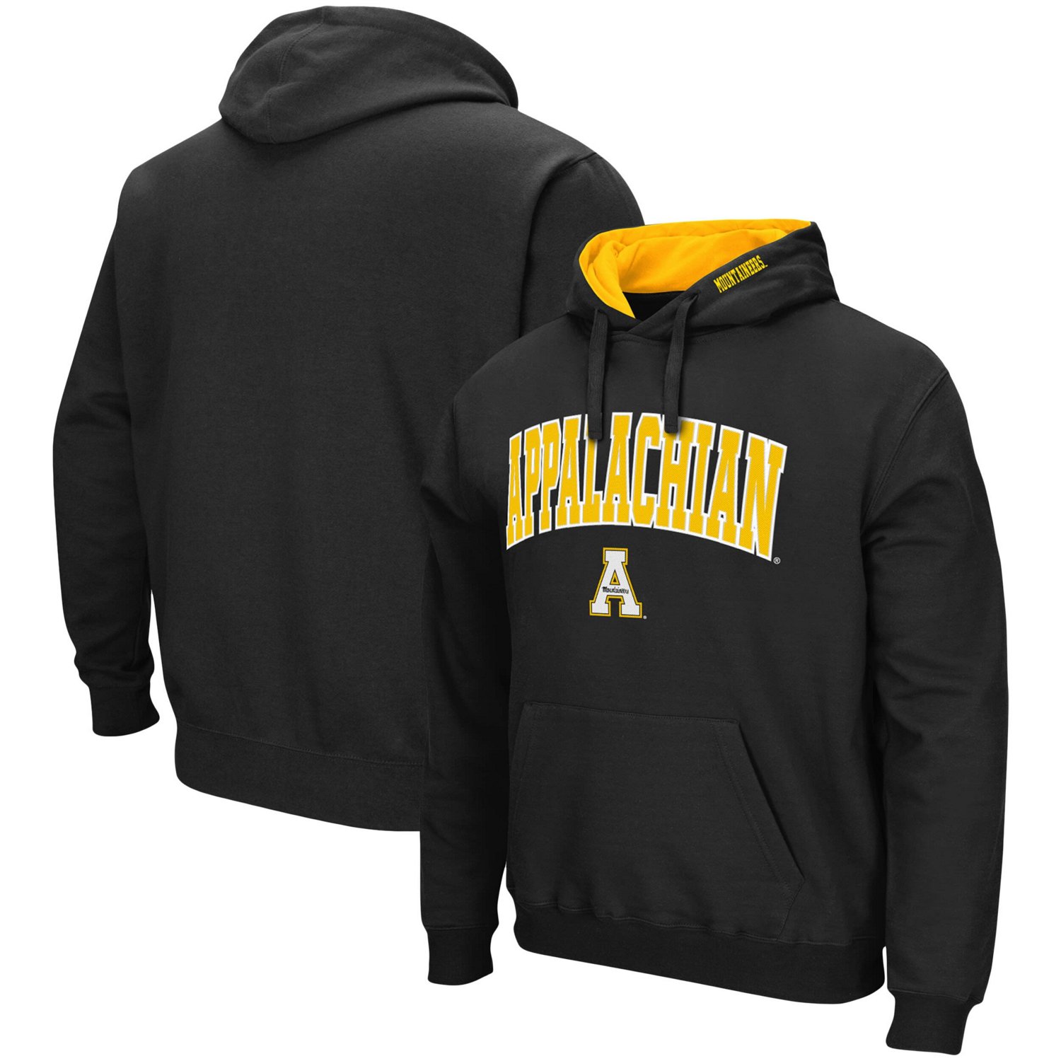 Colosseum Heathered Gray Appalachian State Mountaineers Arch and Logo Pullover Hoodie                                            - view number 1