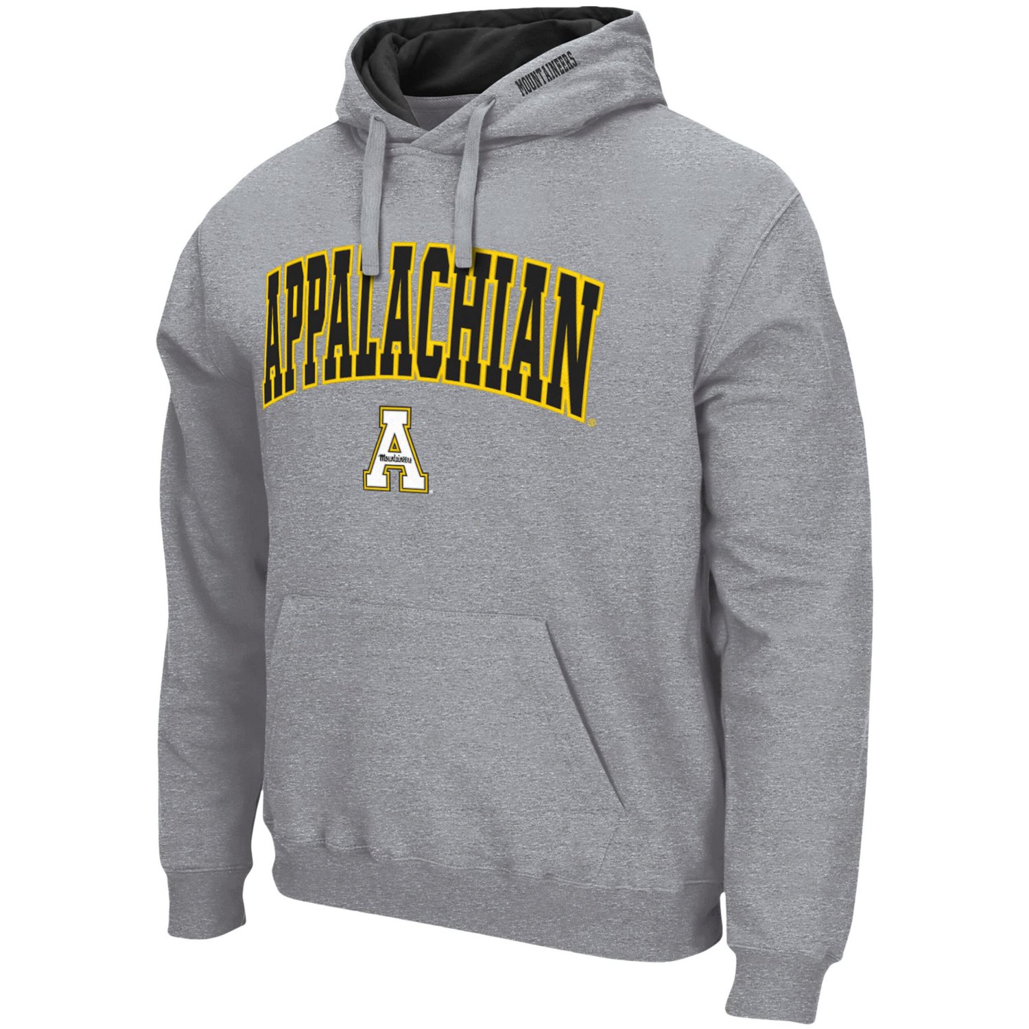 Colosseum Heathered Gray Appalachian State Mountaineers Arch and Logo Pullover Hoodie                                            - view number 2