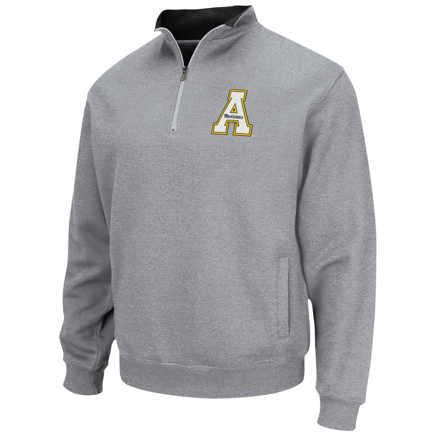 Colosseum Heathered Gray Appalachian State Mountaineers Tortugas Team Logo Quarter-Zip Jacket