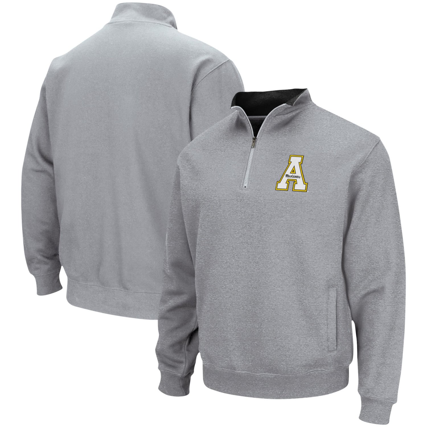 Colosseum Heathered Gray Appalachian State Mountaineers Tortugas Team Logo Quarter-Zip Jacket
