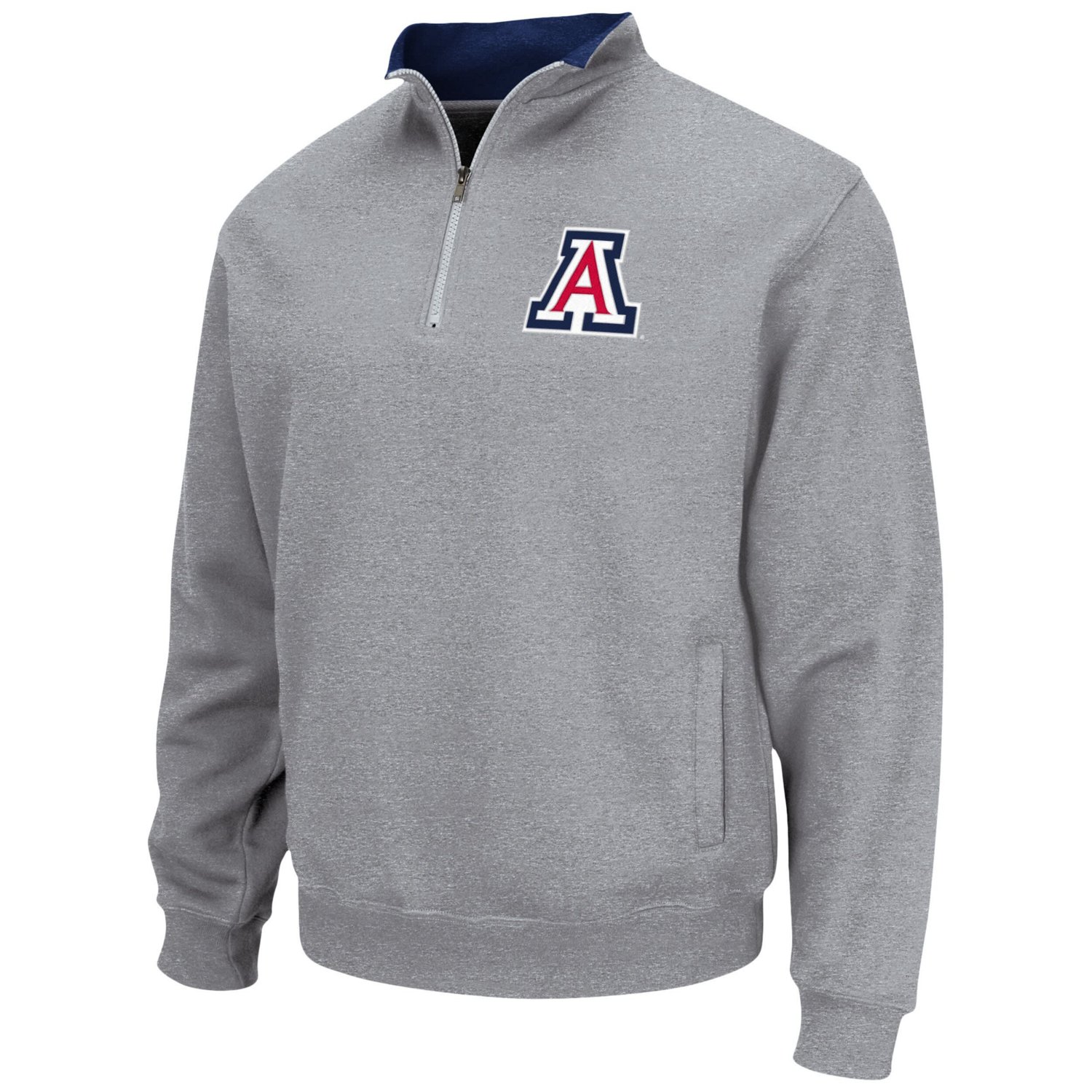 Colosseum Heathered Gray Arizona Wildcats Tortugas Team Logo Quarter-Zip Jacket