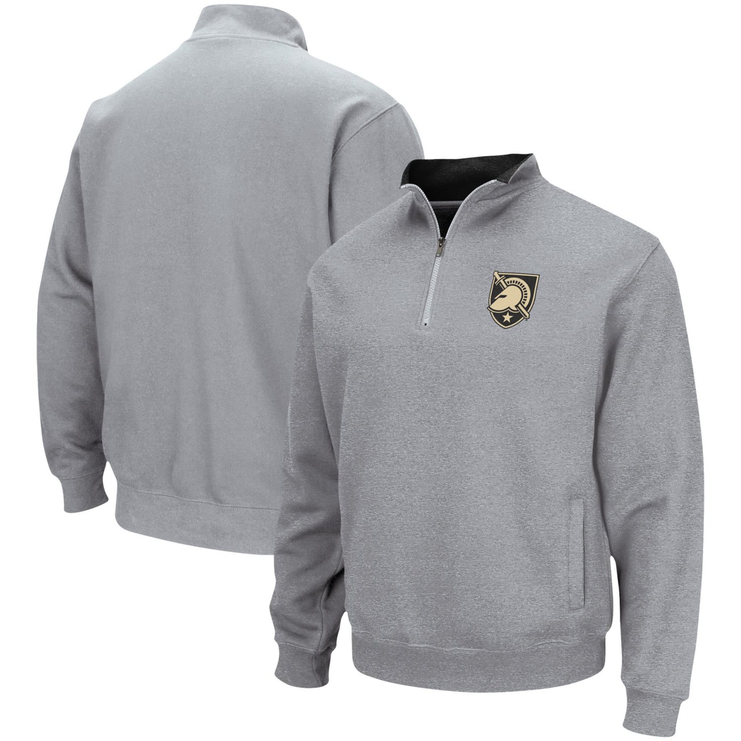 Colosseum Heathered Gray Army Knights Tortugas Team Logo Quarter-Zip Jacket