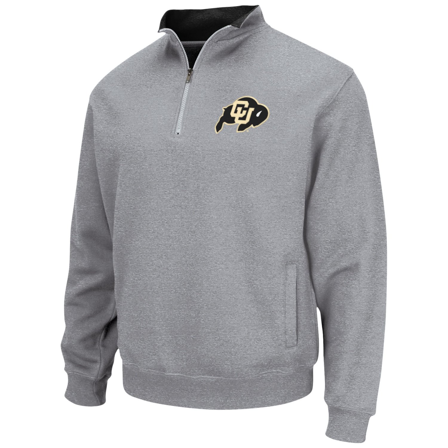 Colosseum Heathered Gray Colorado Buffaloes Tortugas Team Logo Quarter-Zip Jacket - view number 2