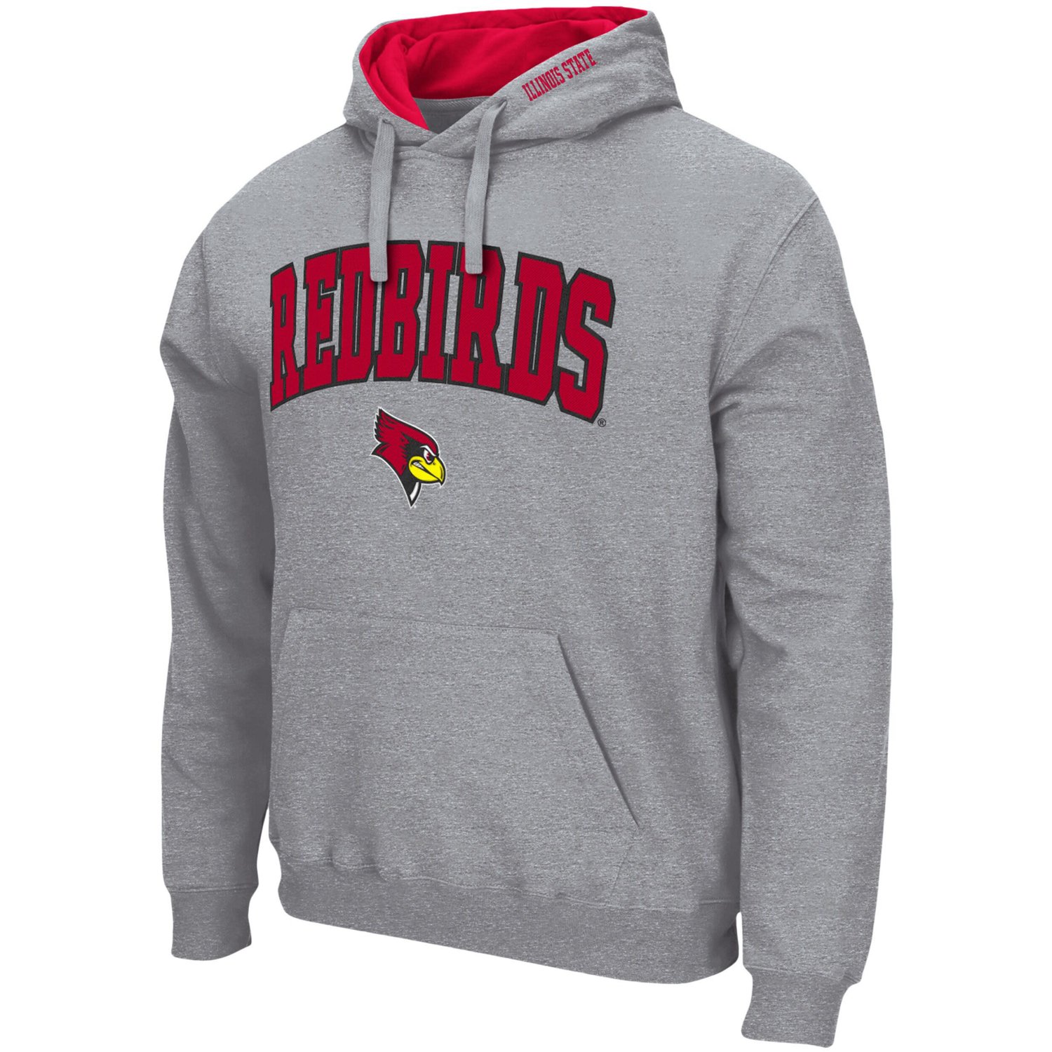Colosseum Heathered Gray Illinois State Redbirds Arch  Logo 30 Pullover Hoodie                                                   - view number 2