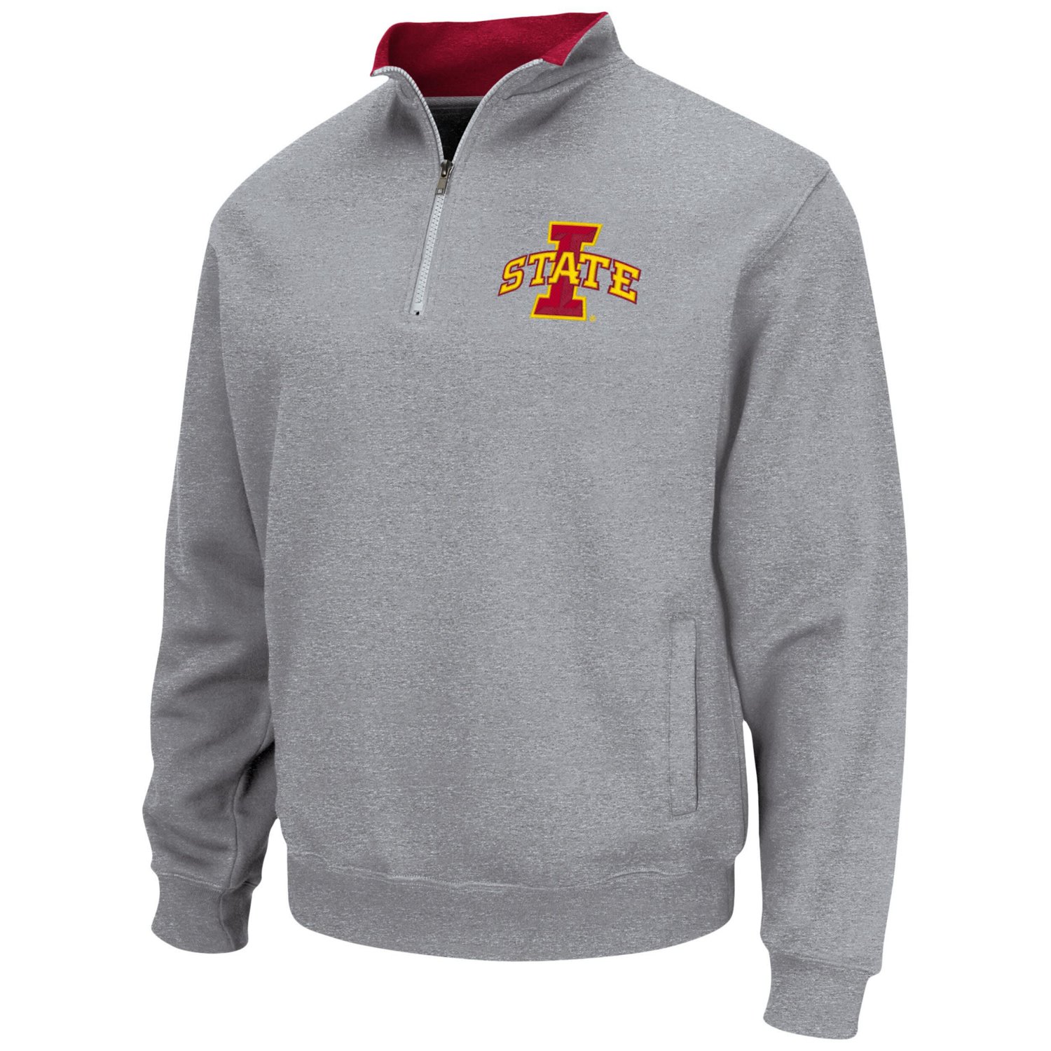 Colosseum Heathered Gray Iowa State Cyclones Tortugas Team Logo Quarter-Zip Jacket