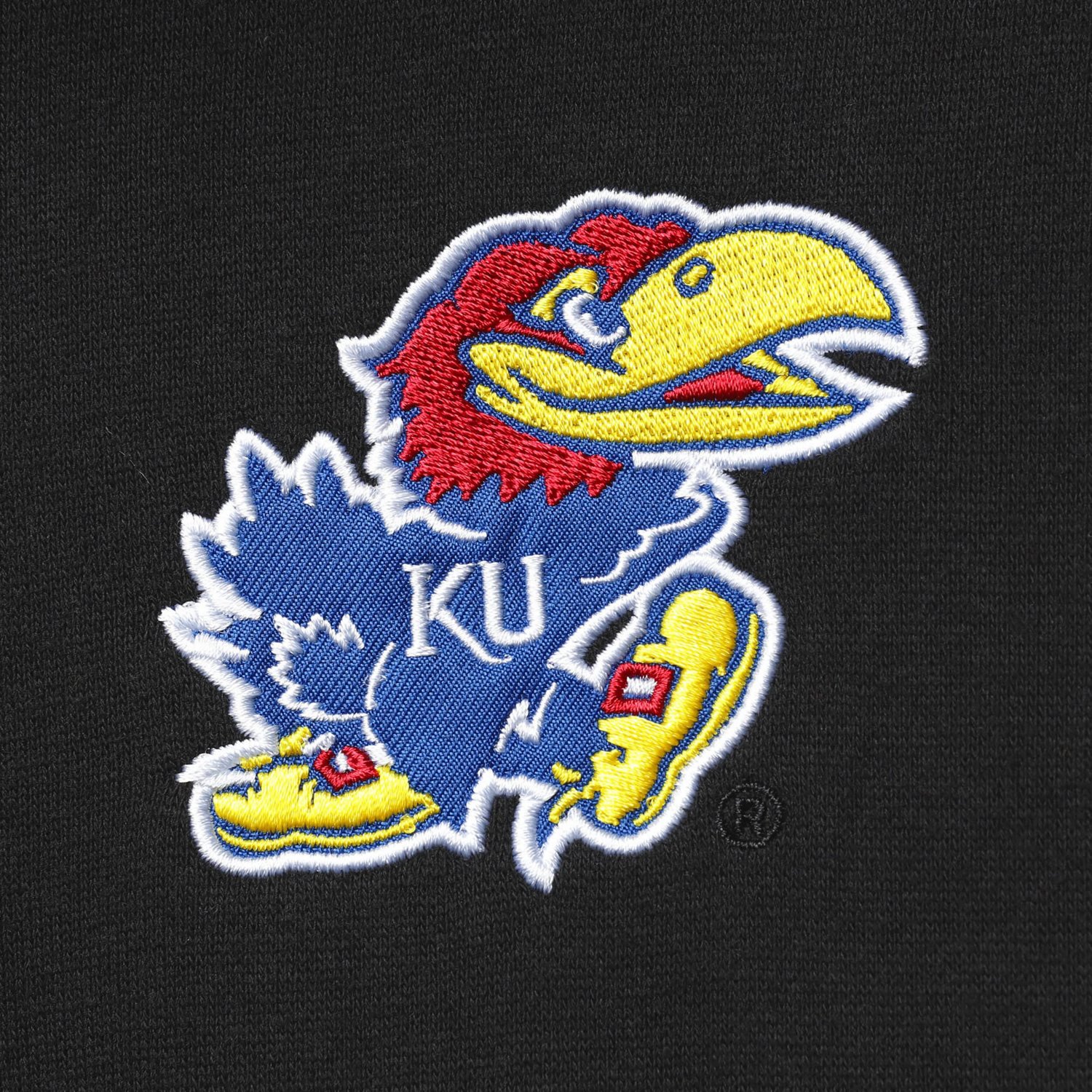 Colosseum Heathered Gray Kansas Jayhawks Tortugas Team Logo Quarter-Zip Jacket