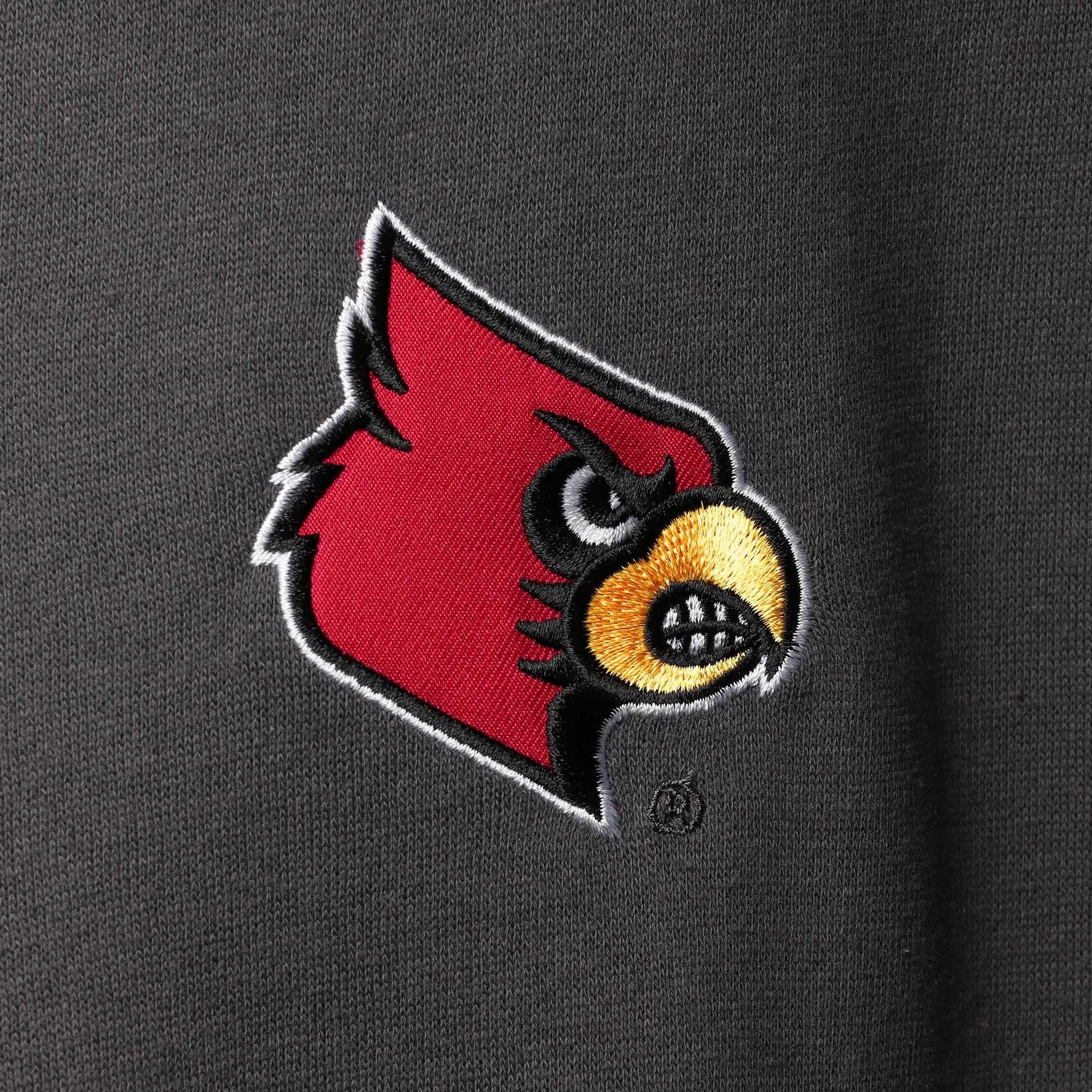 Colosseum Heathered Gray Louisville Cardinals Tortugas Team Logo Quarter-Zip Jacket